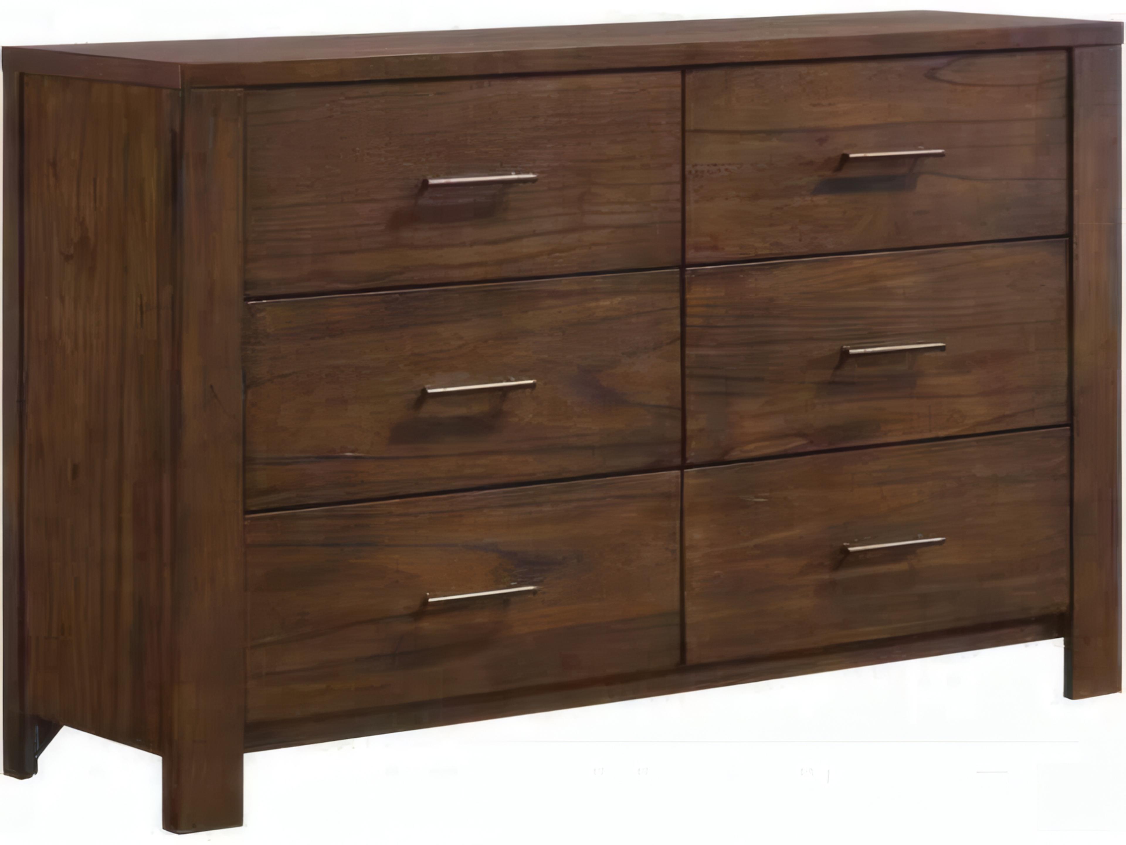 Acme Furniture Merrilee 6-Drawers Brown Rubberwood Double Dresser