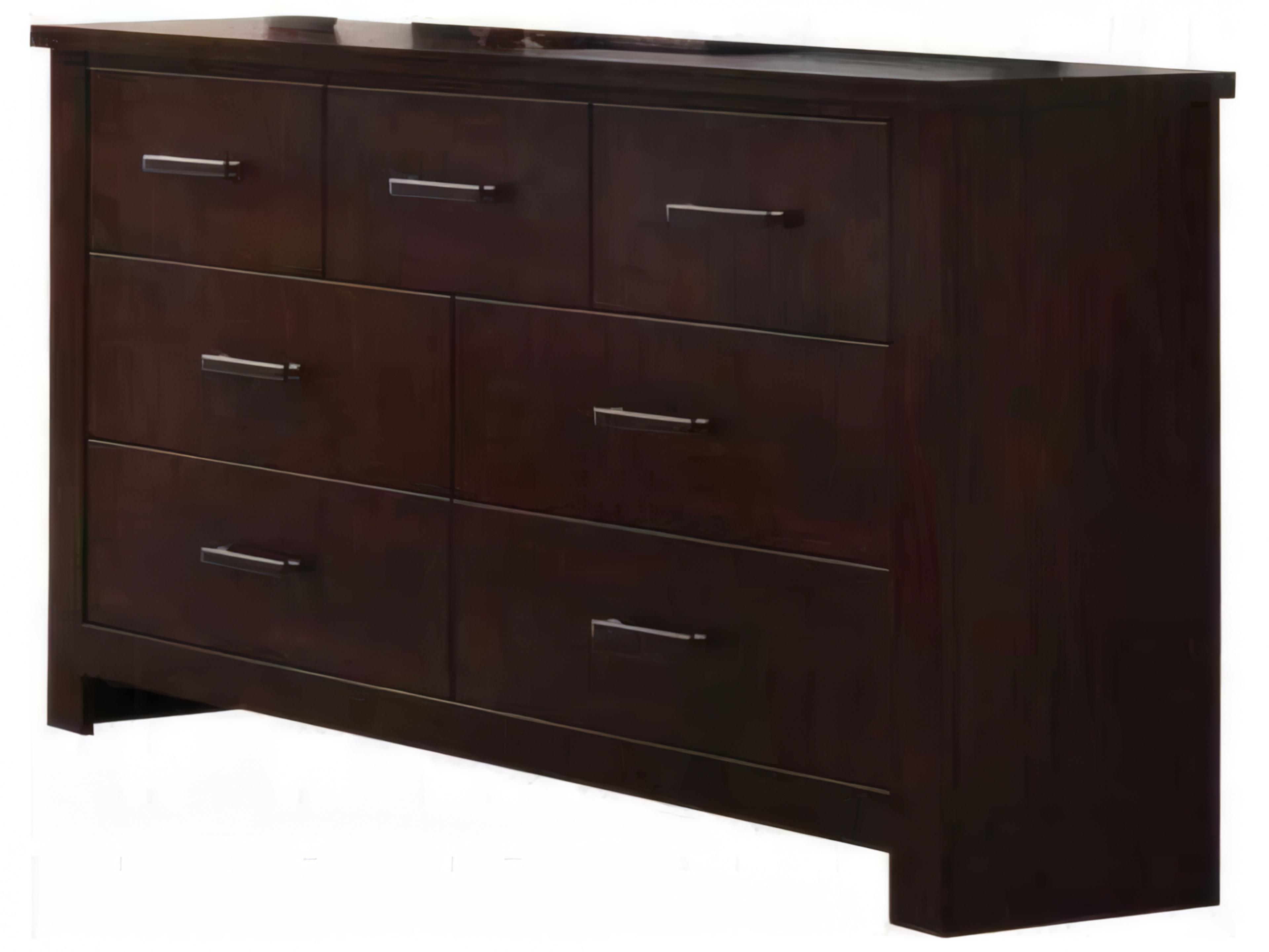 Acme Furniture Panang 7-Drawers Brown Mahogany Wood Double Dresser