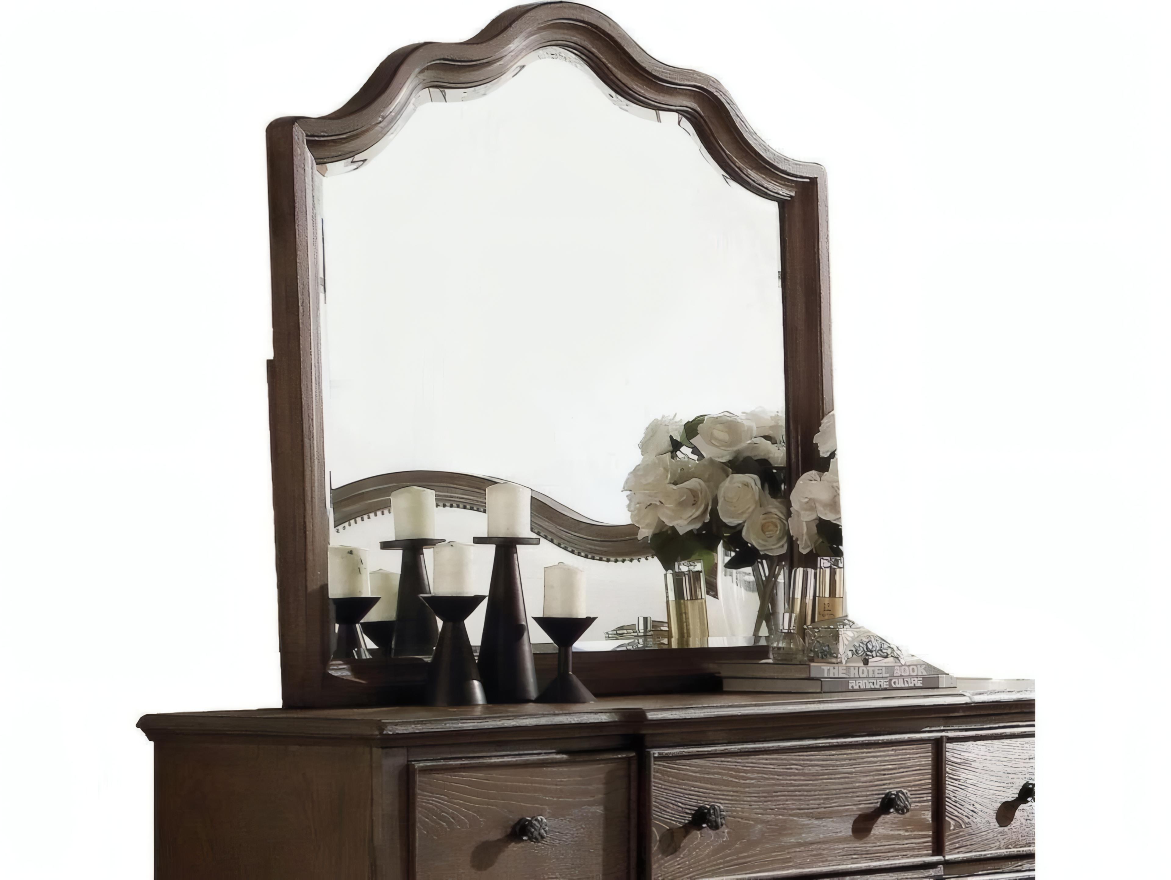 Acme Furniture Baudouin Weathered Oak Wall Mirror