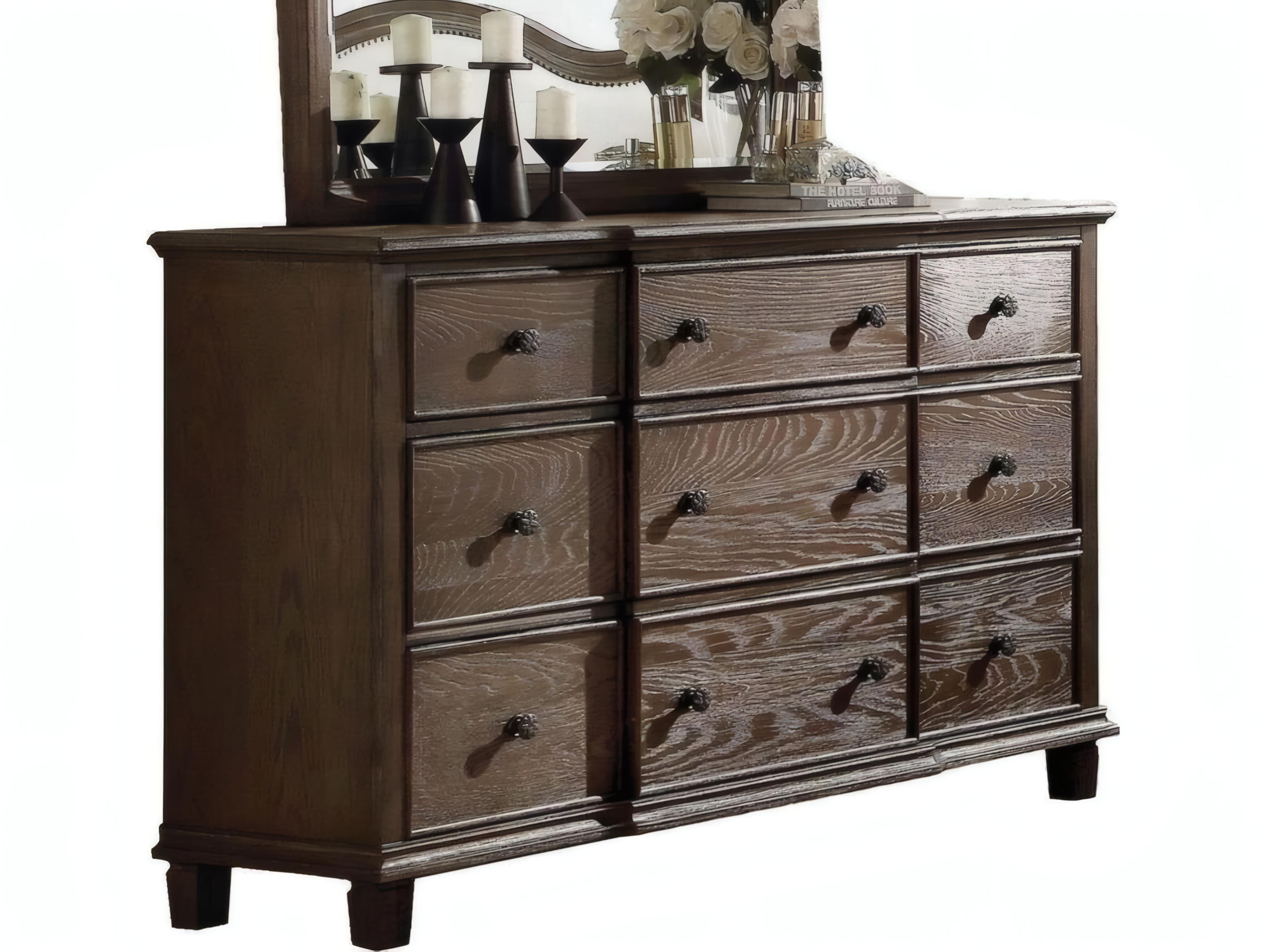 Acme Furniture Baudouin Brown Acacia Wood Dresser