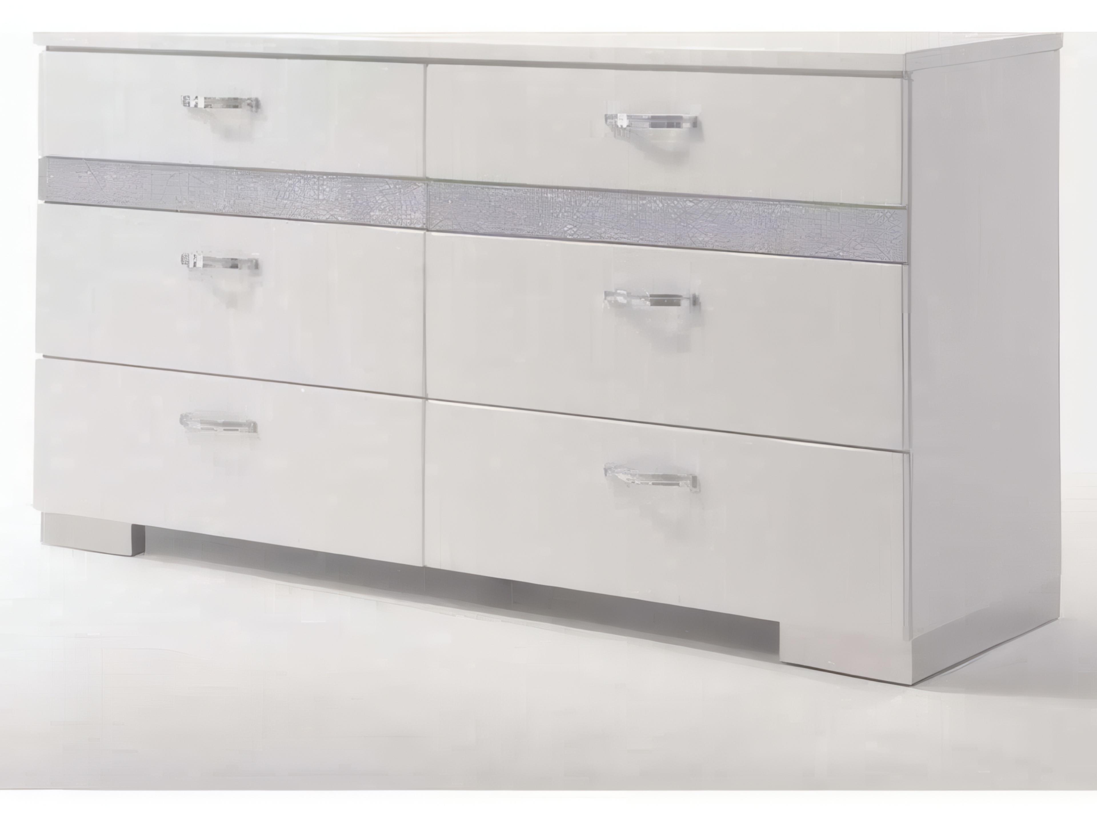 Acme Furniture Naima 6-Drawers Rubberwood Double Dresser
