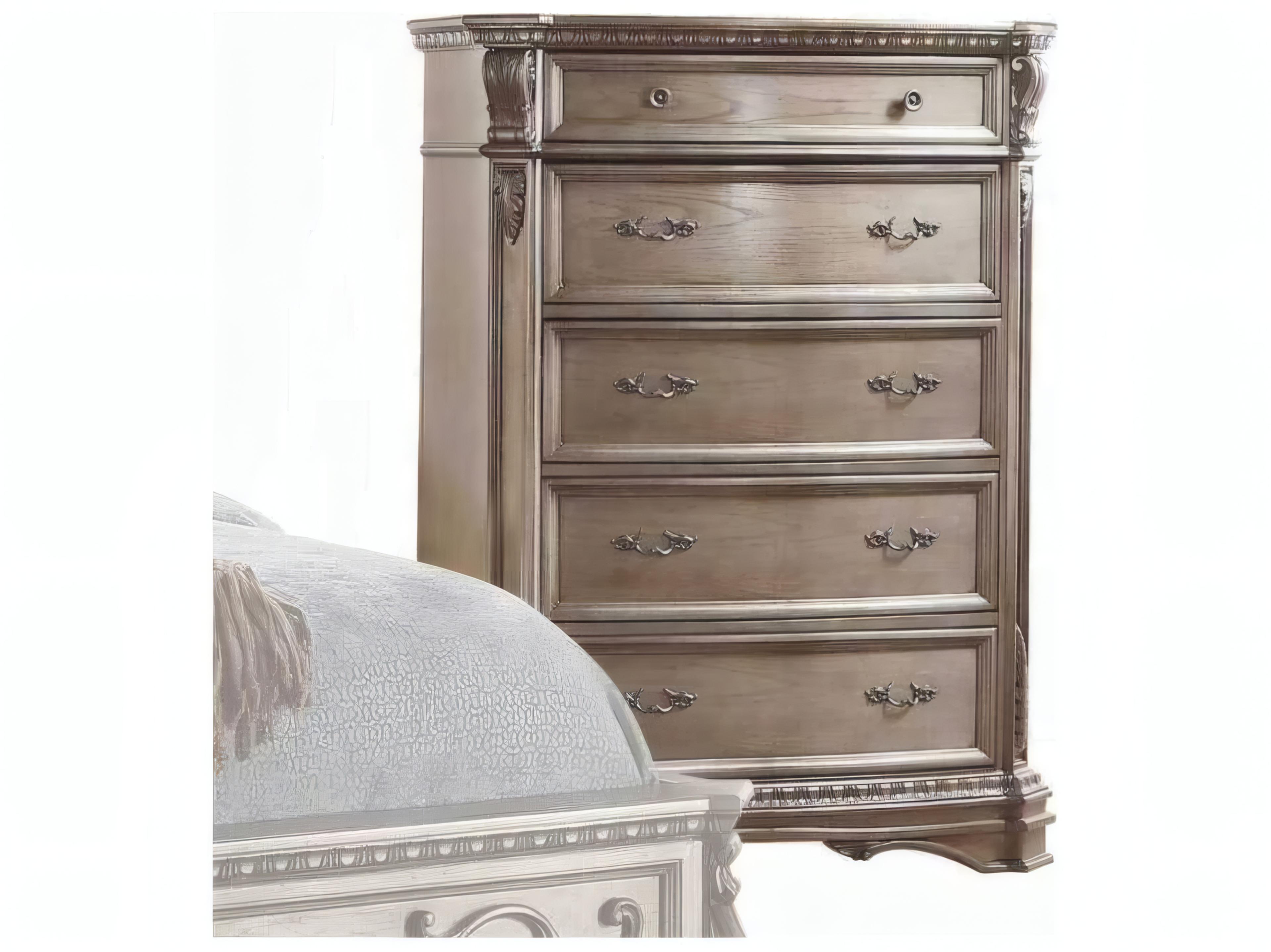 Acme Furniture Northville Antique Silver Oak Wood Accent Chest