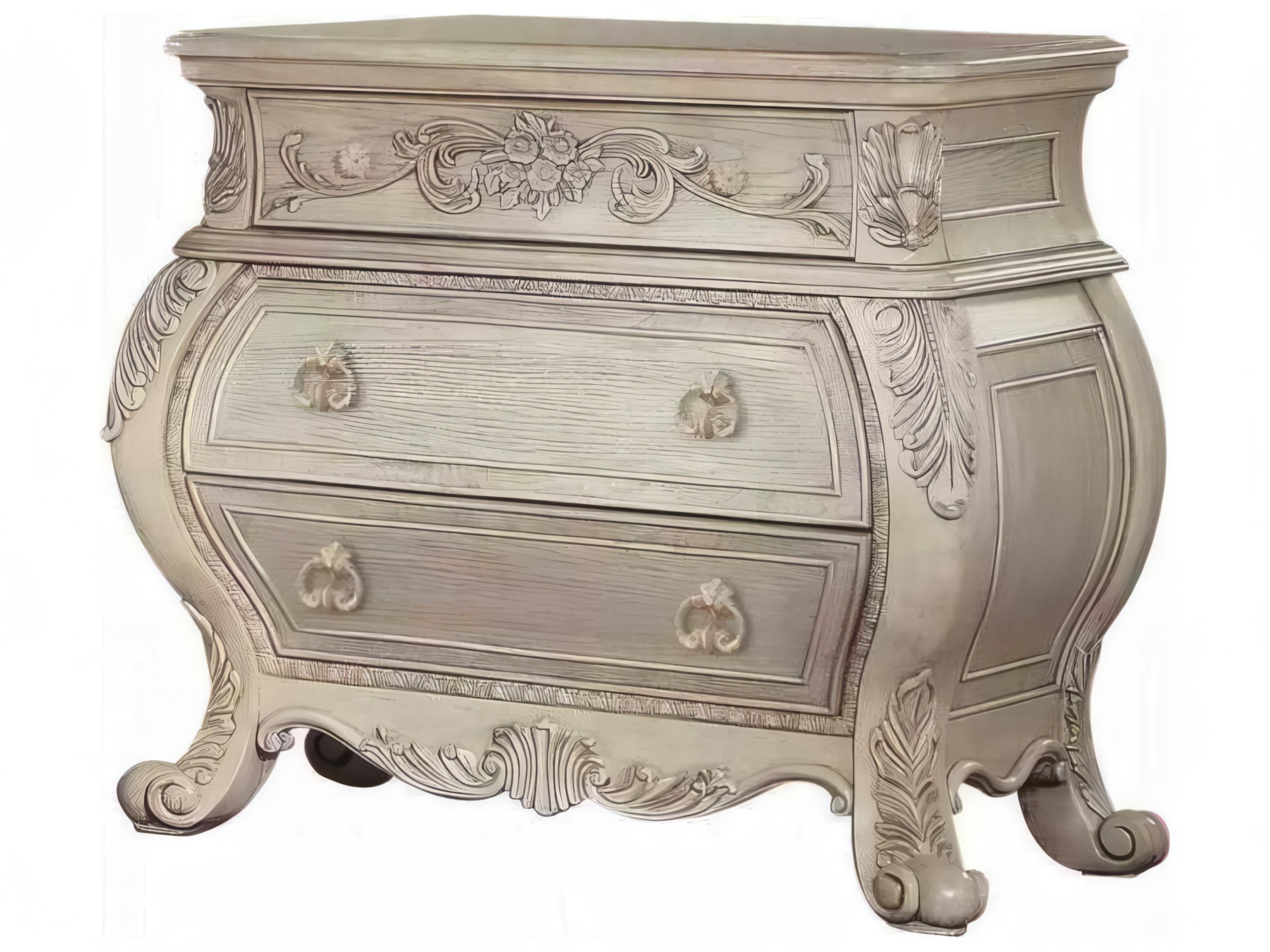 Acme Furniture Ragenardus 3-Drawers Rubberwood Nightstand