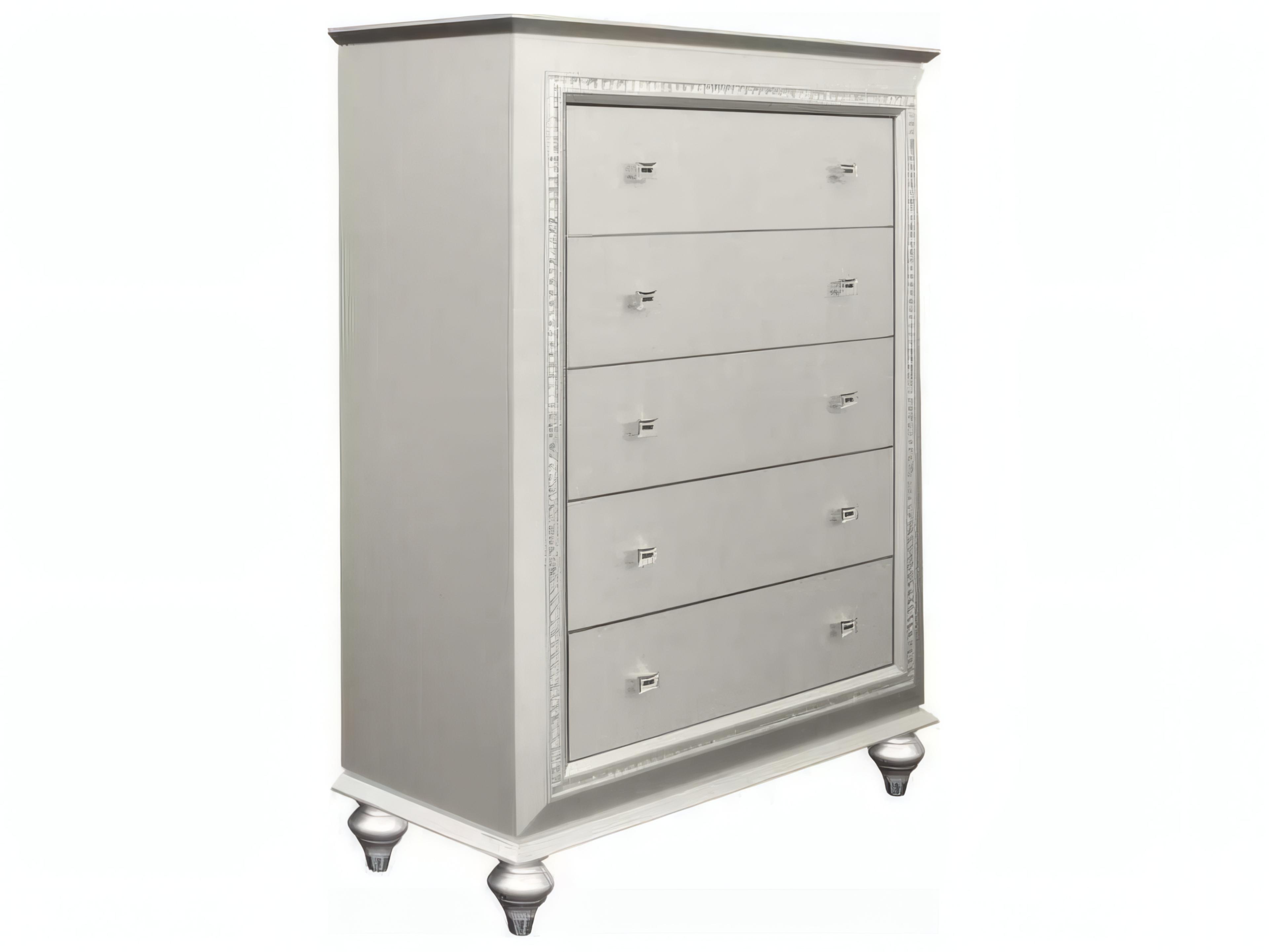 Acme Furniture Kaitlyn Champagne Rubberwood Accent Chest
