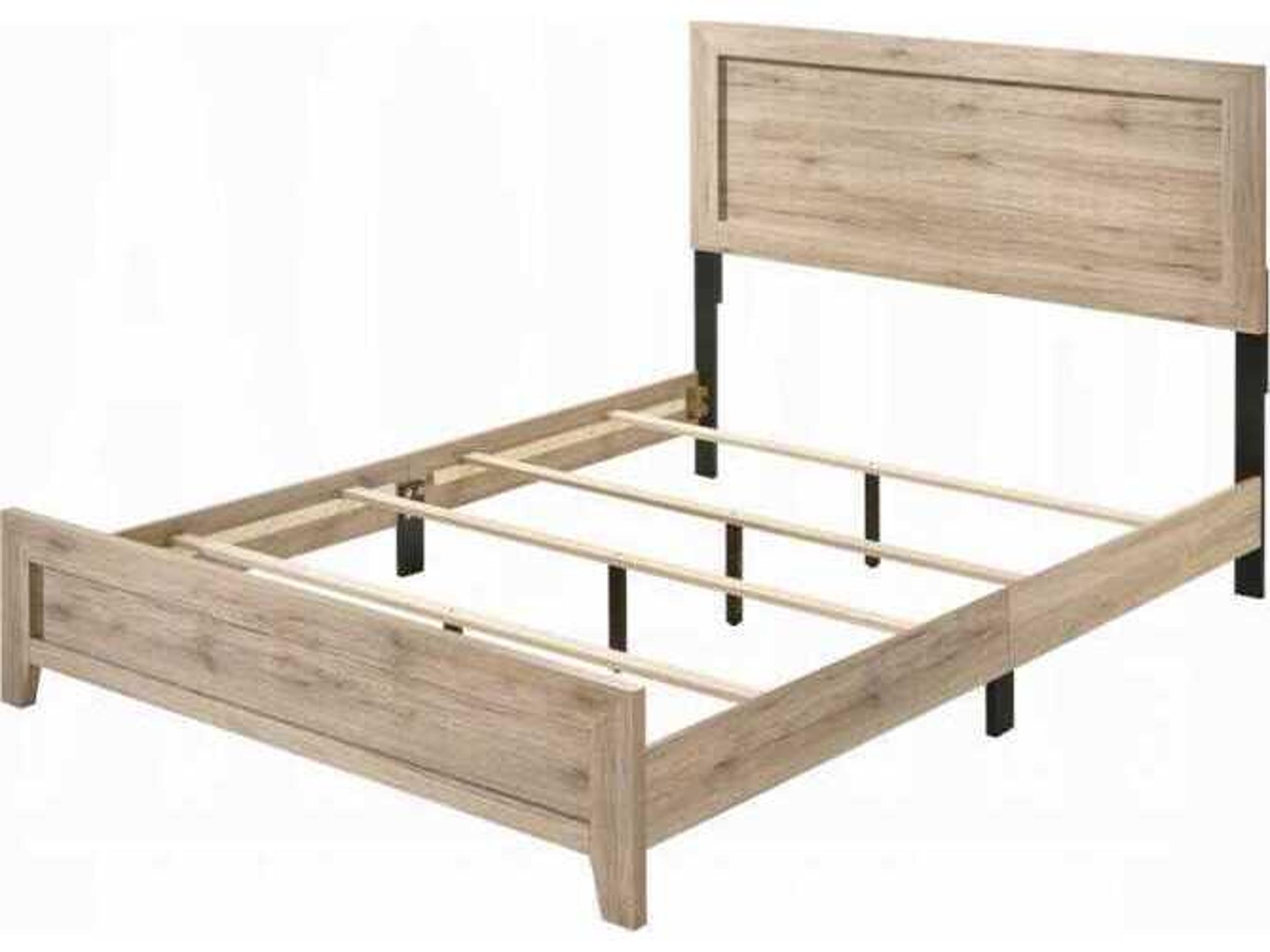 Acme Furniture Miquell Natural Plywood Wood King Panel Bed