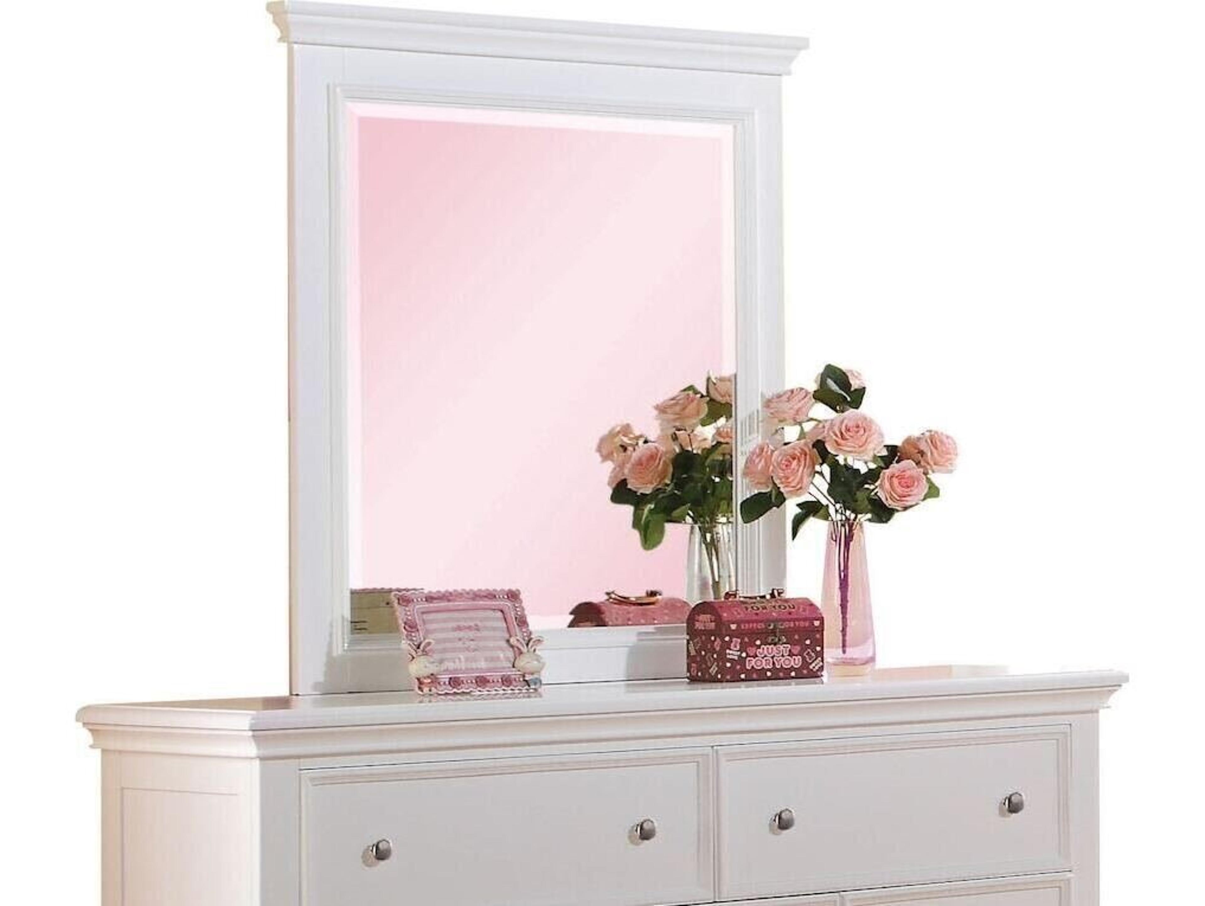 Acme Furniture Lacey White Rectangular Dresser Mirror