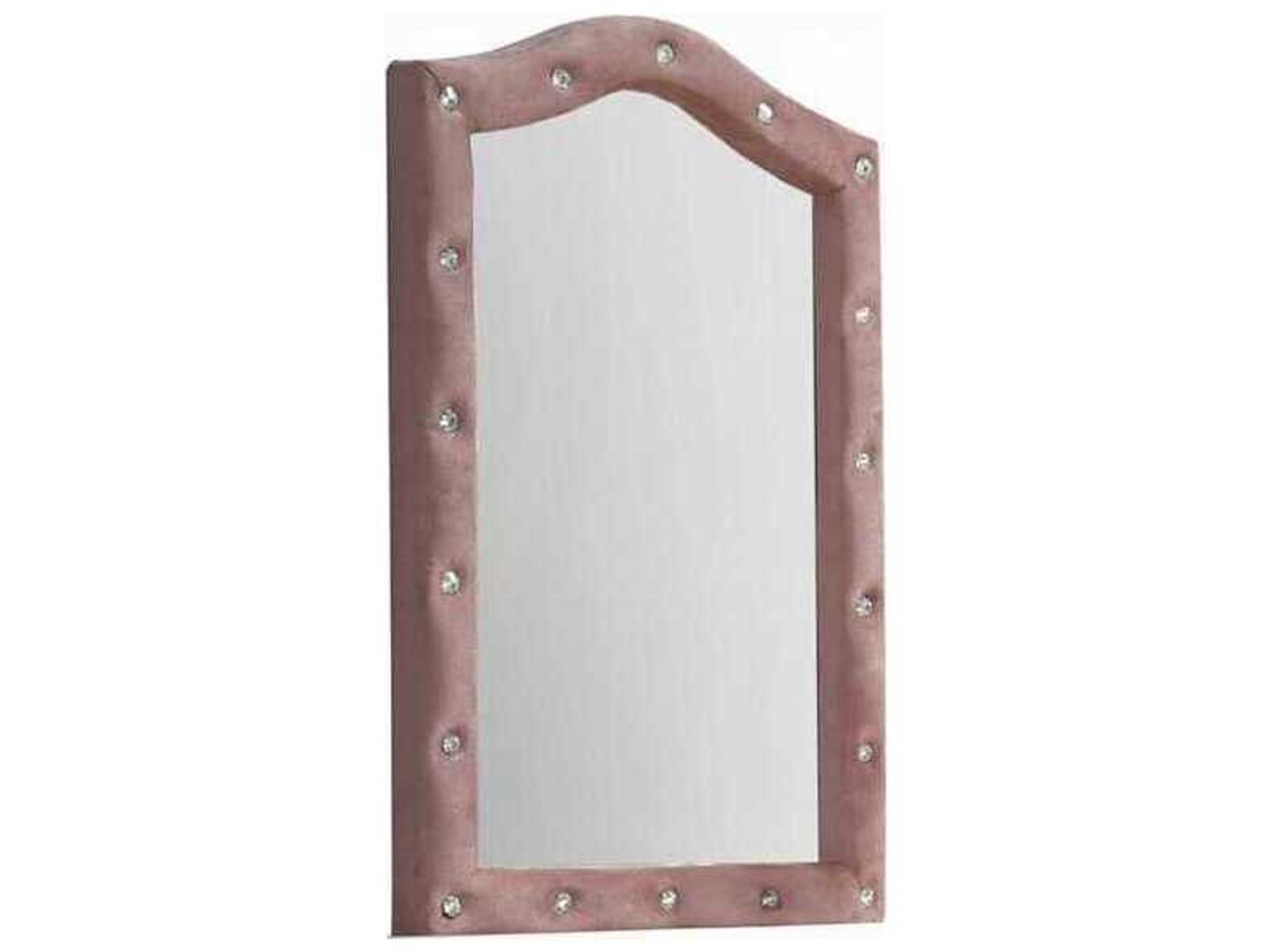 Acme Furniture Pink Fabric Wall Mirror