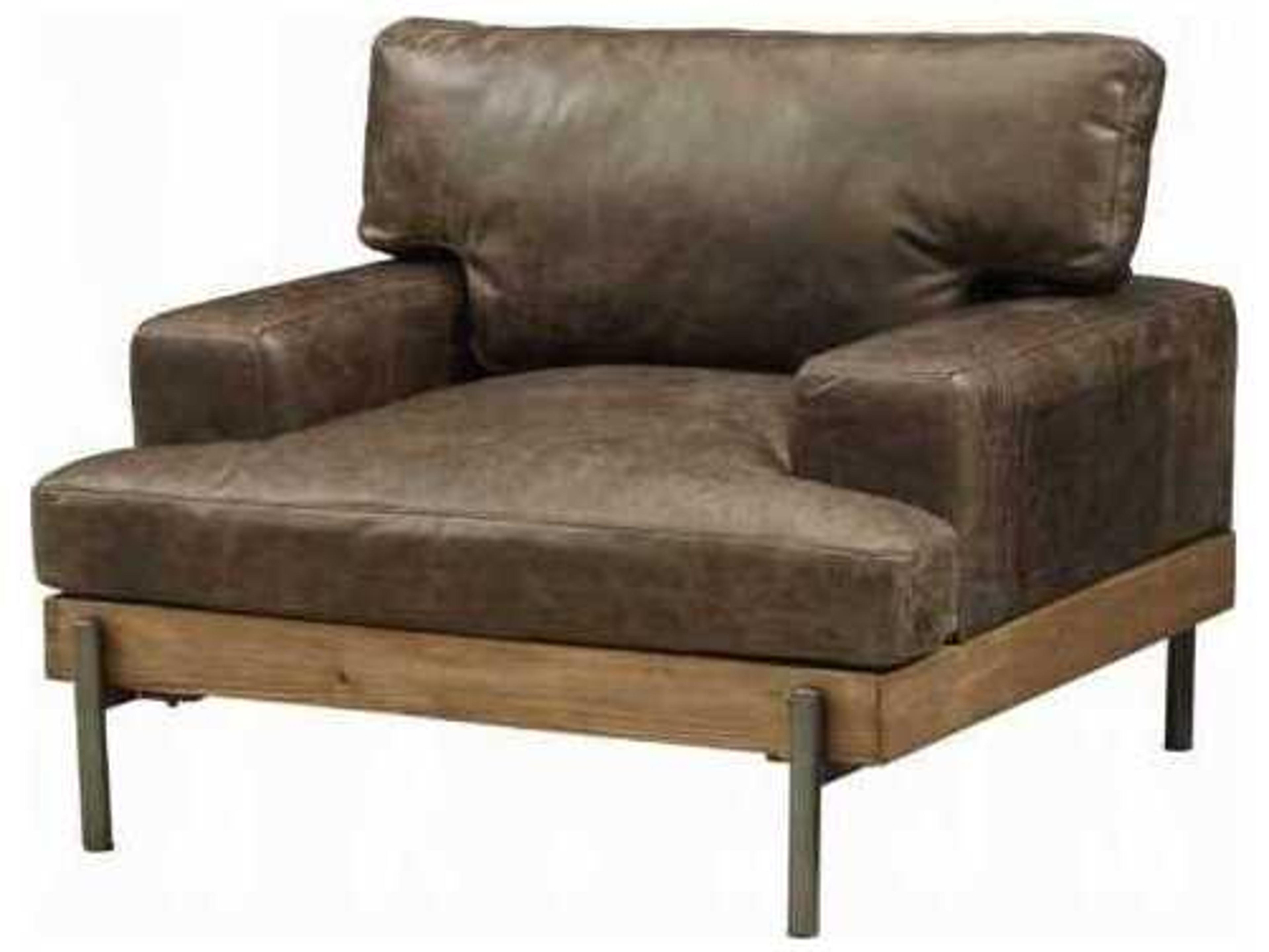 Acme Furniture Silchester Brown Leather Accent Chair