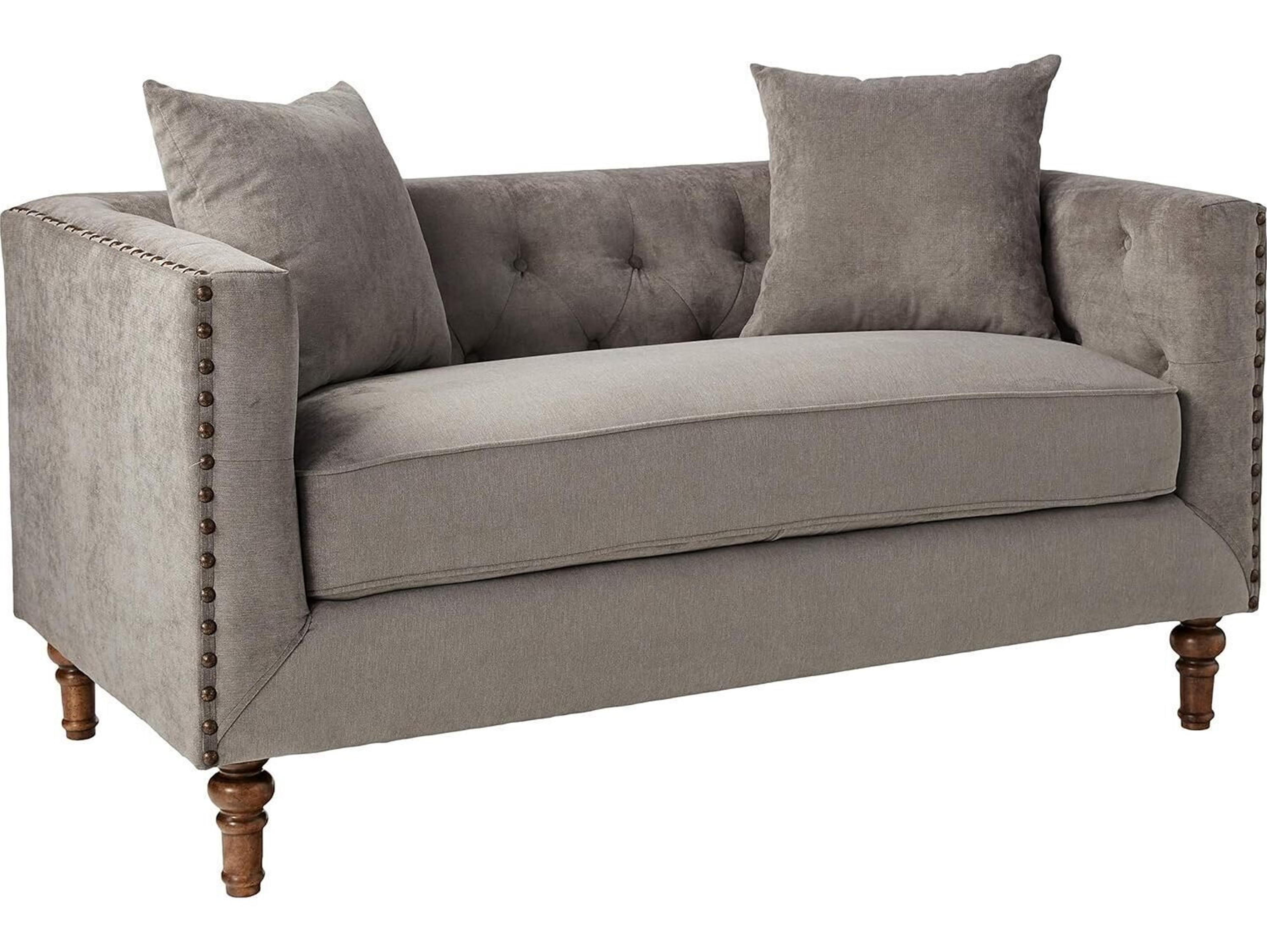 Acme Furniture Sidonia Gray Velvet Upholstered Loveseat