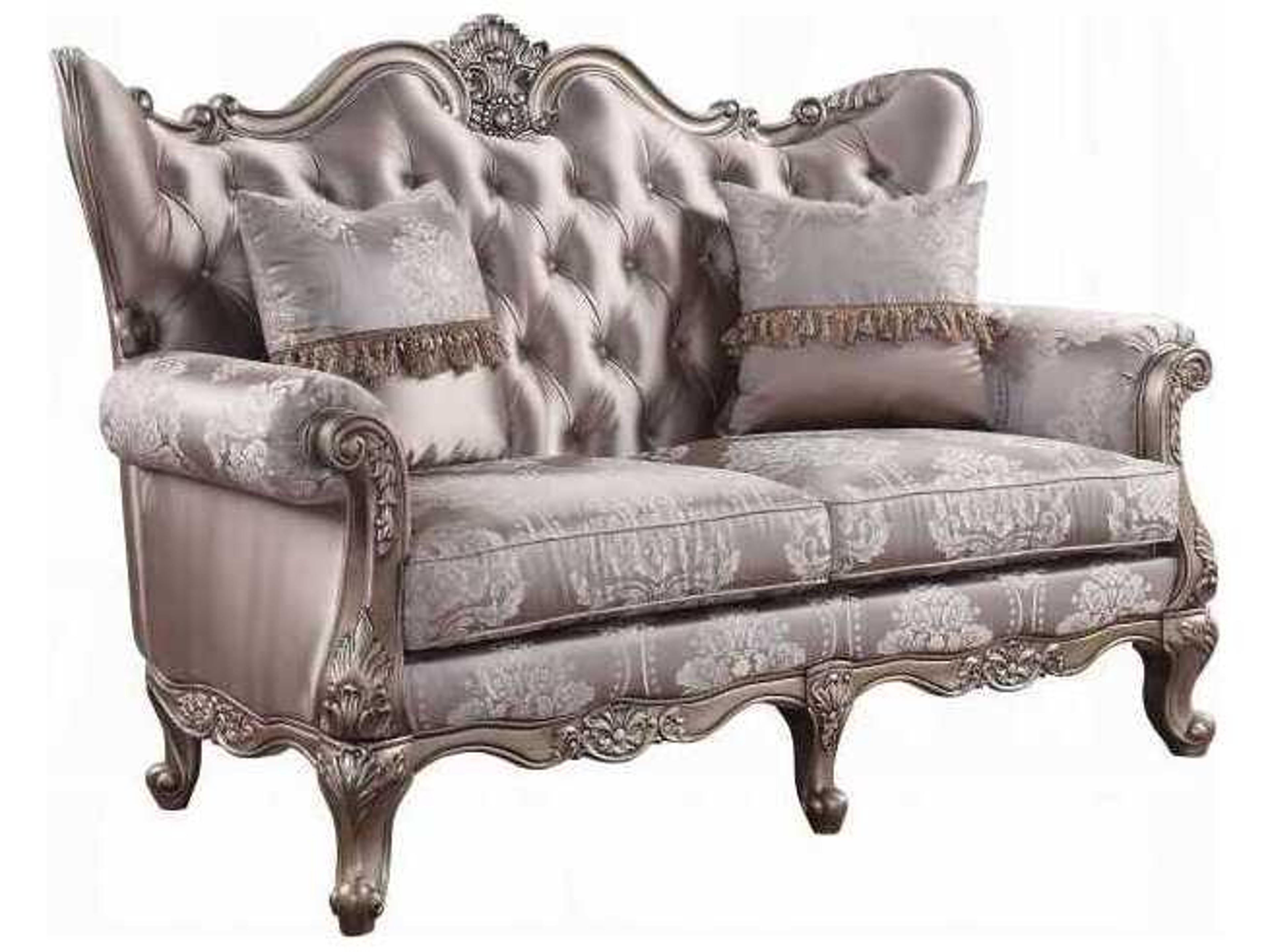 Acme Furniture Jayceon Fabric Champagne Upholstered Loveseat