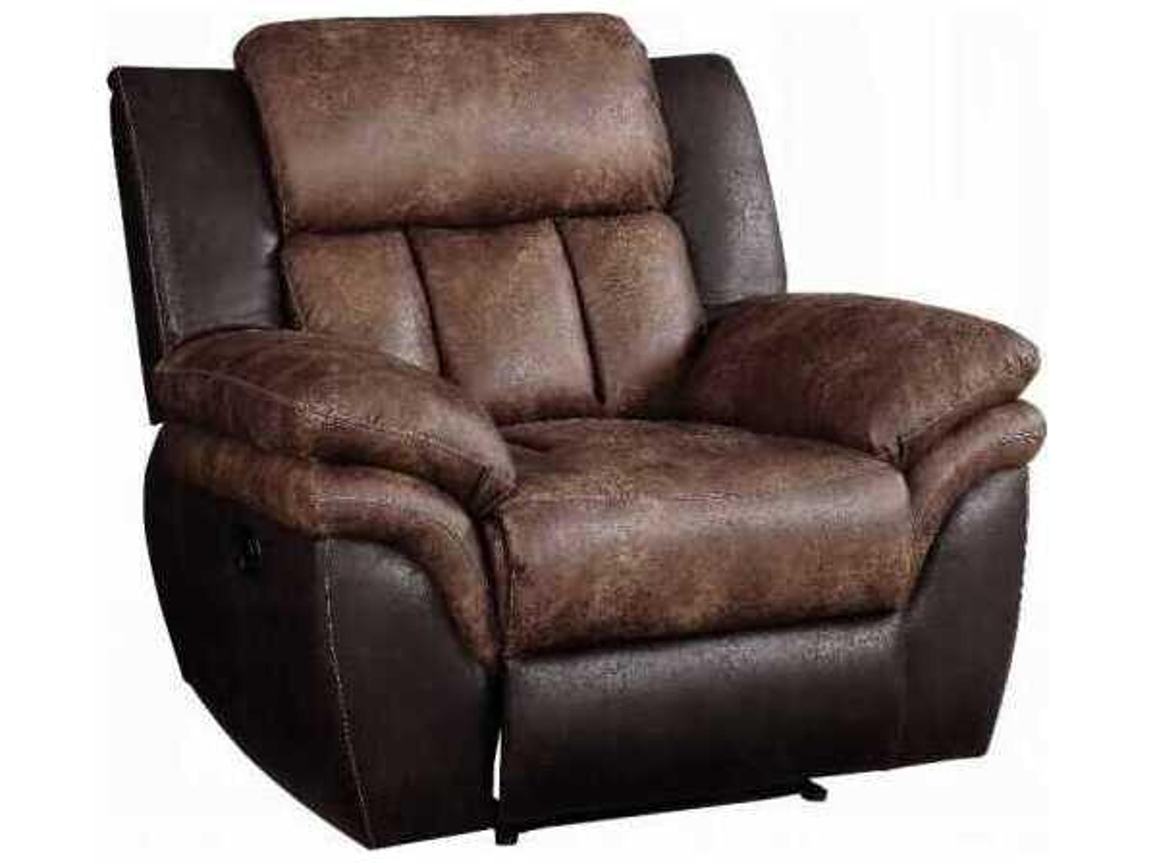 Acme Furniture Jaylen Toffee Espresso Polished Microfiber Brown Upholstered Recliner