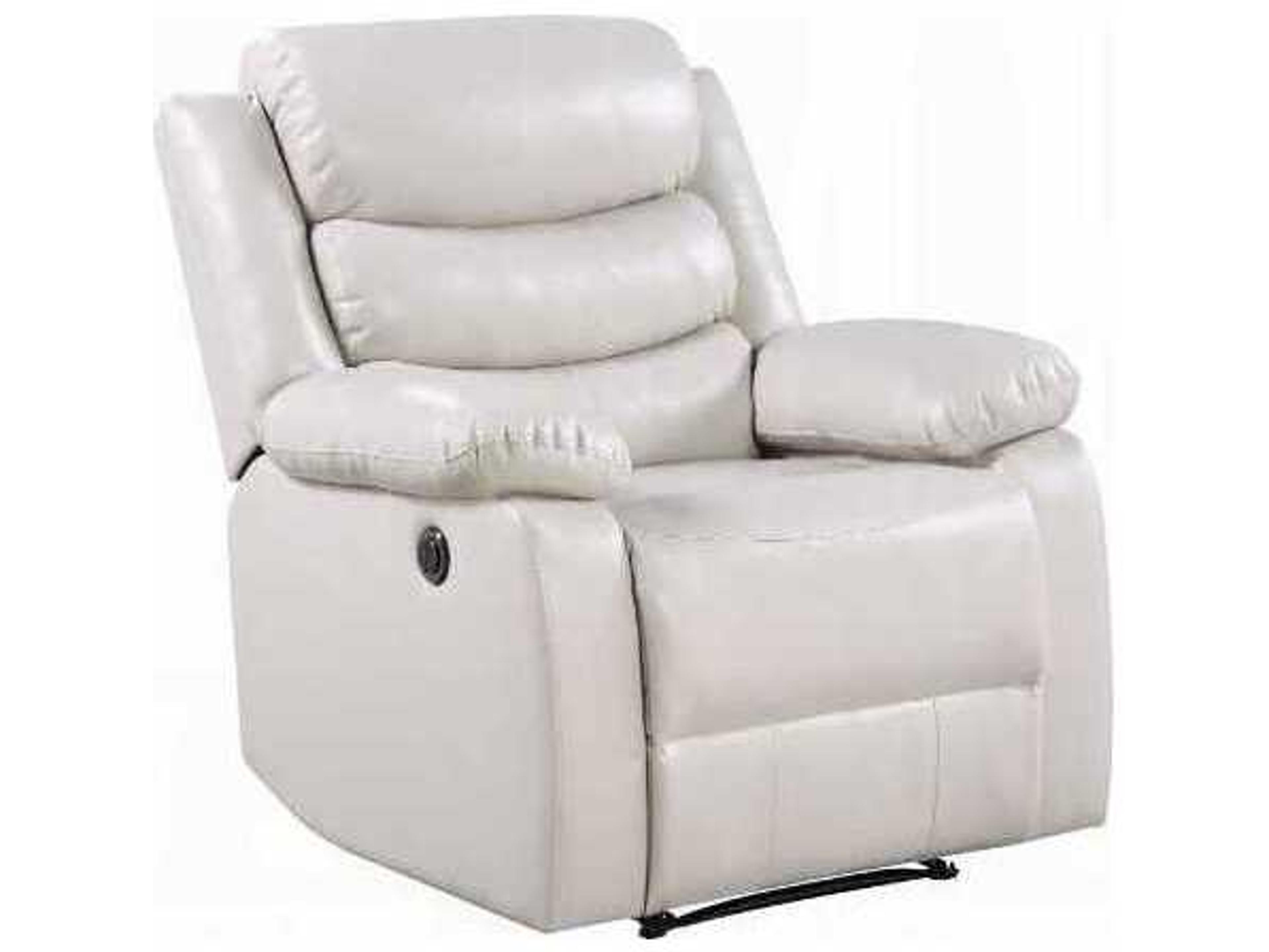Acme Furniture Eilbra Beige Synthetic Leather Faux Recliner