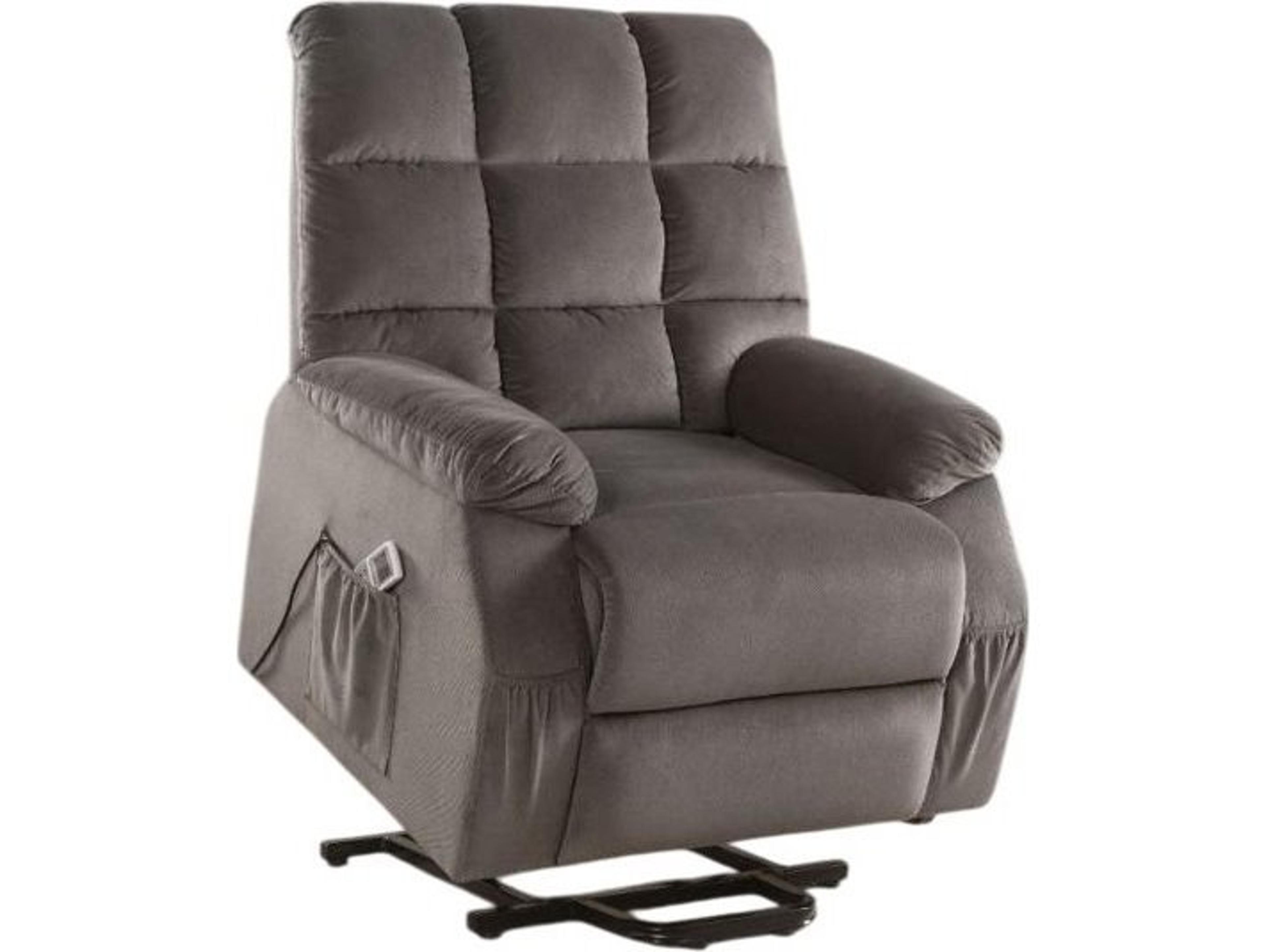 Acme Furniture Ipompea Gray Velvet Upholstered Recliner