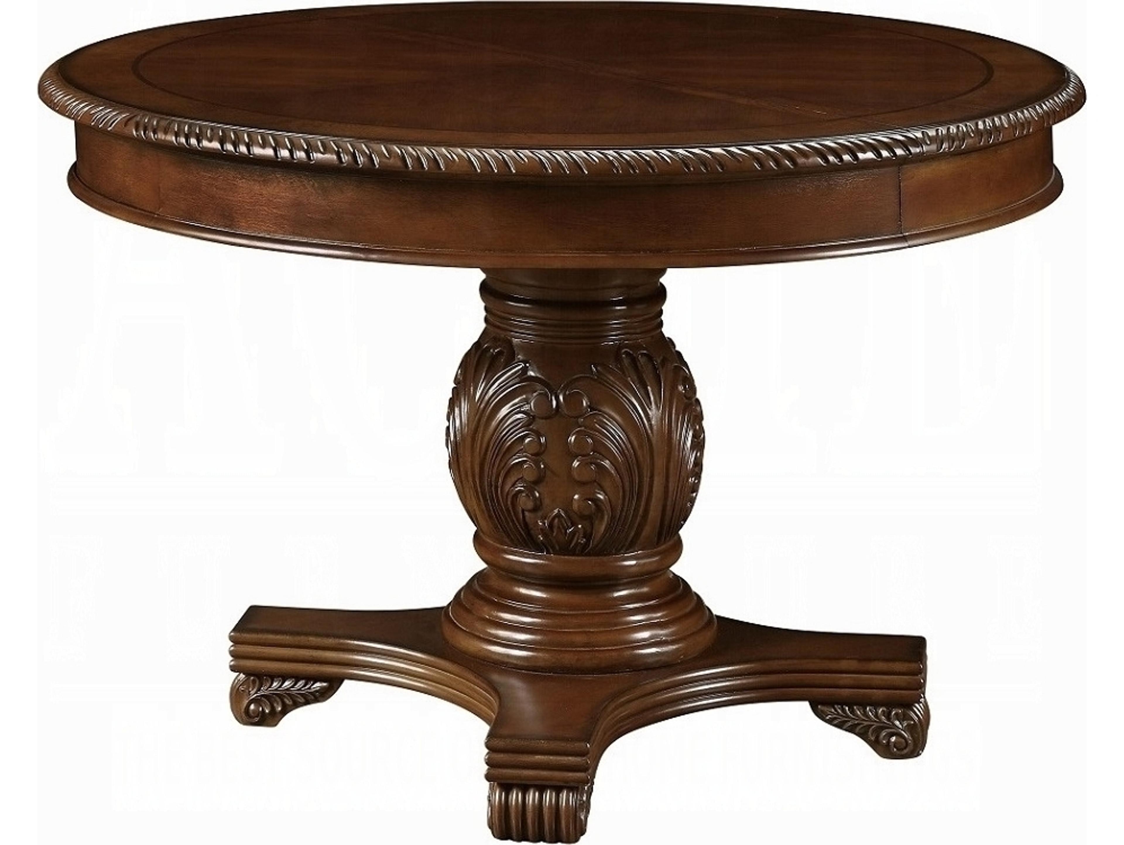 Acme Furniture Chateau De Ville Round Wood Cherry Dining Table
