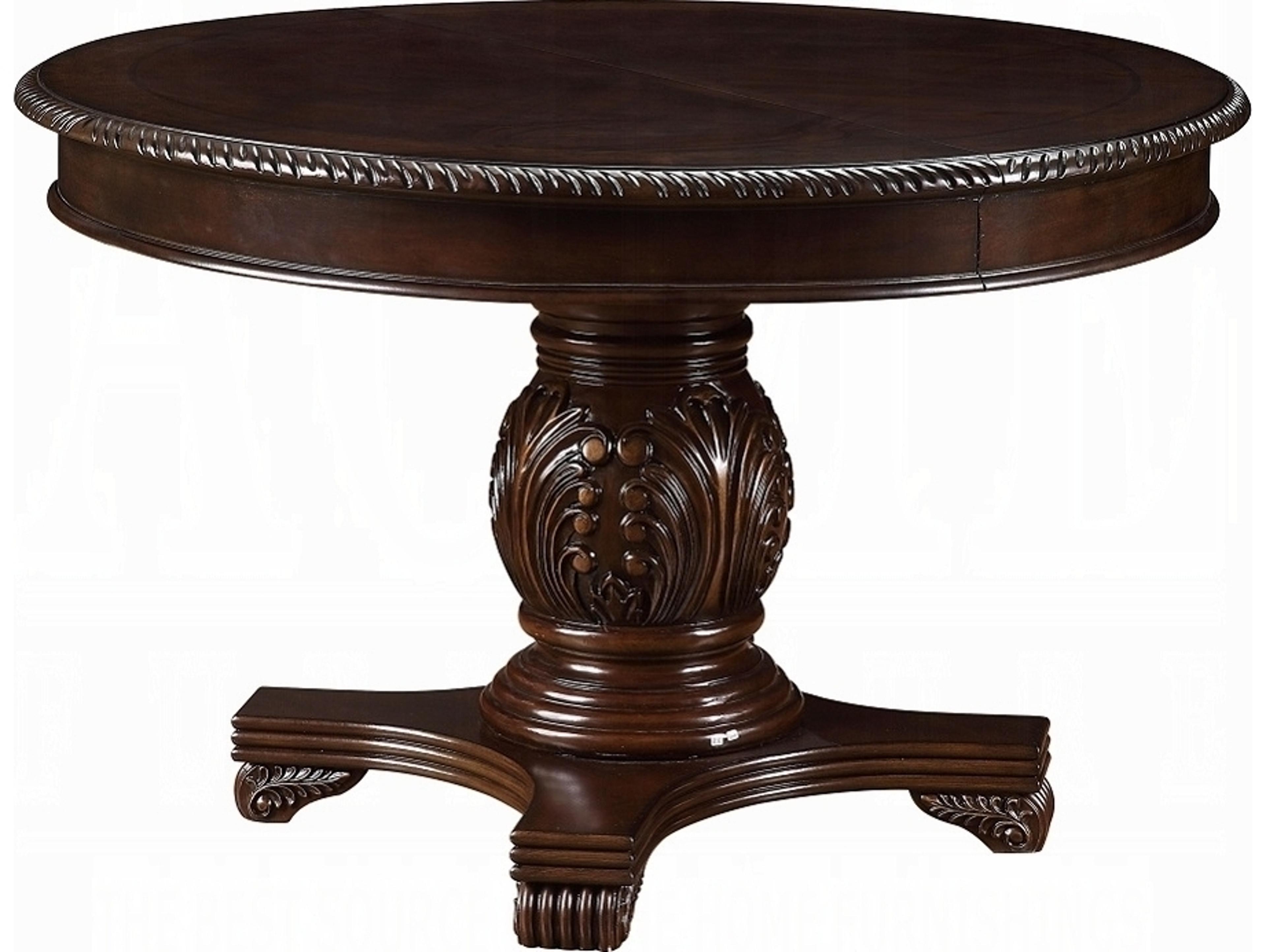 Acme Furniture Chateau De Ville Round Wood Espresso Dining Table