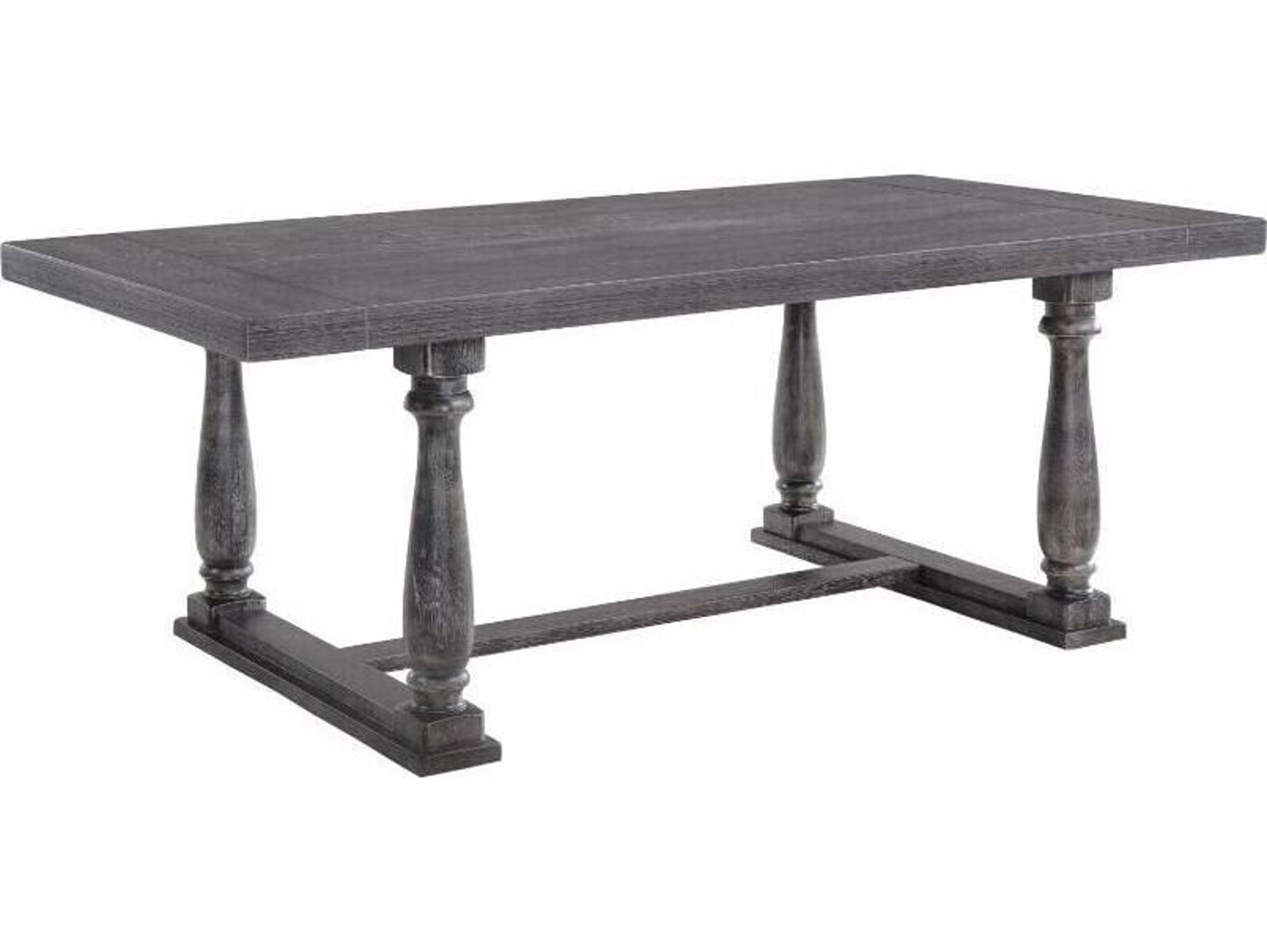 Acme Furniture Bernard Rectangular Wood Weathered Gray Oak Dining Table