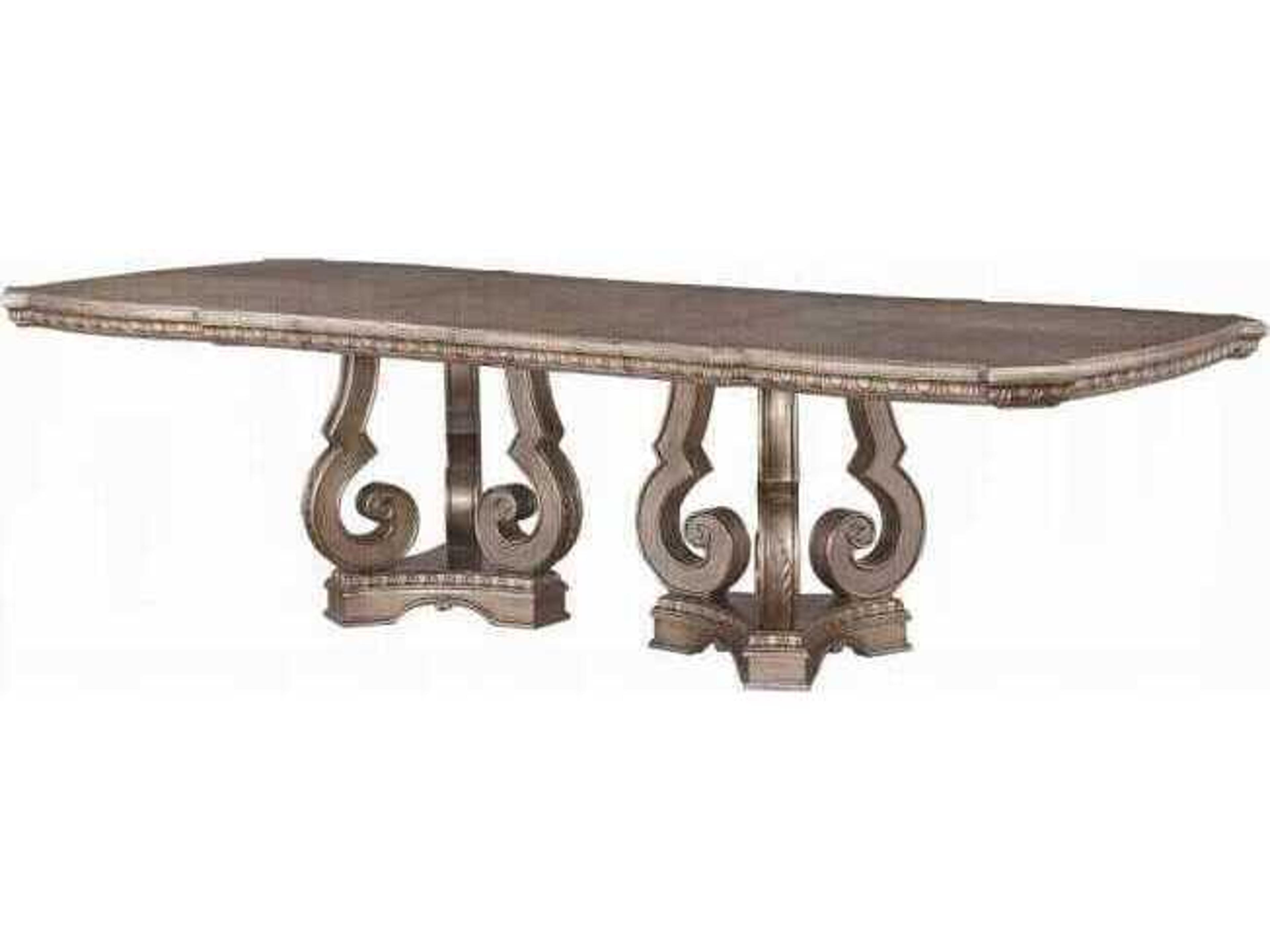 Acme Furniture Northville Rectangular Wood Antique Silver Dining Table