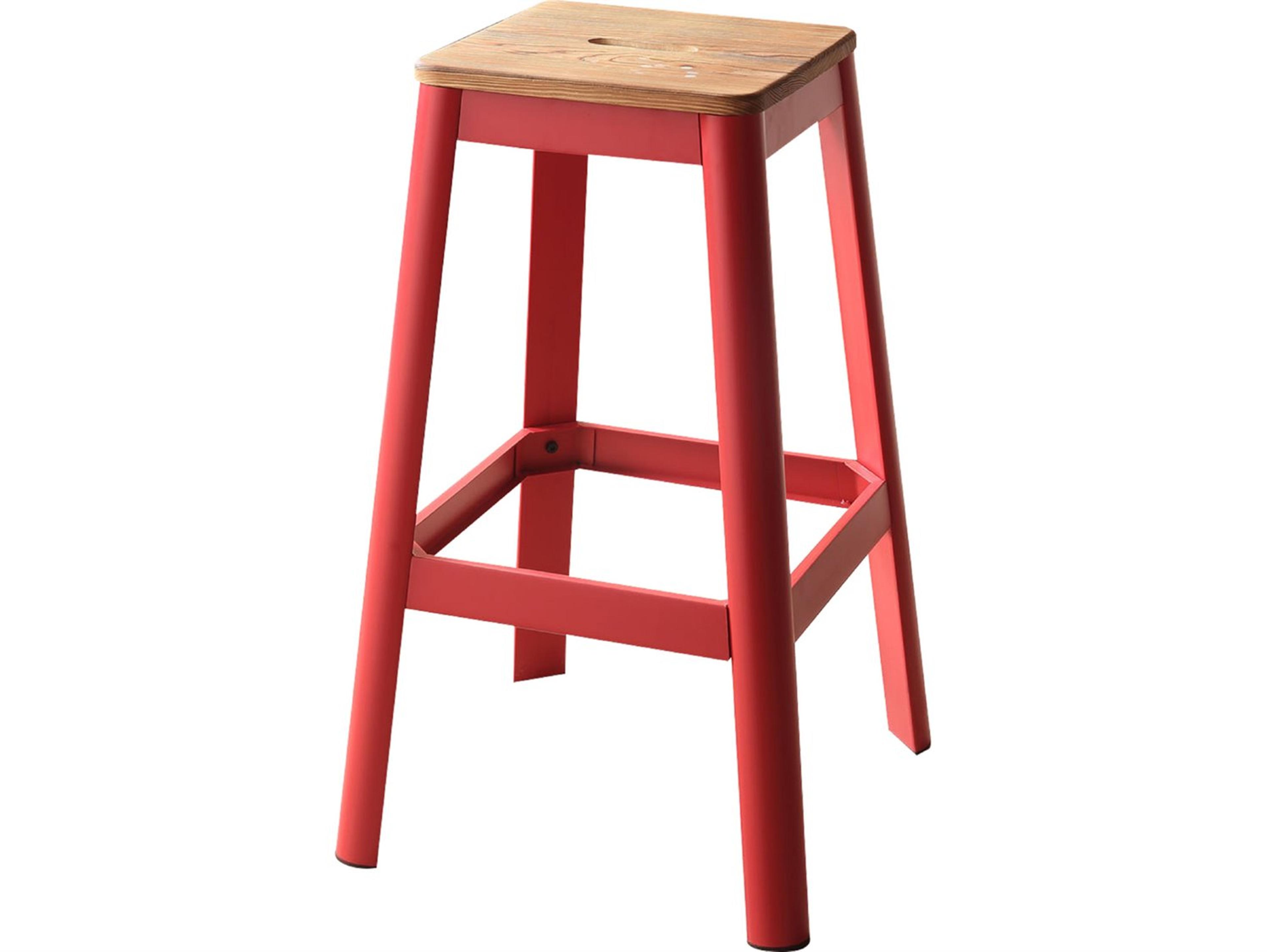 Acme Furniture Jacotte Natural Red Pine Wood Bar Stool