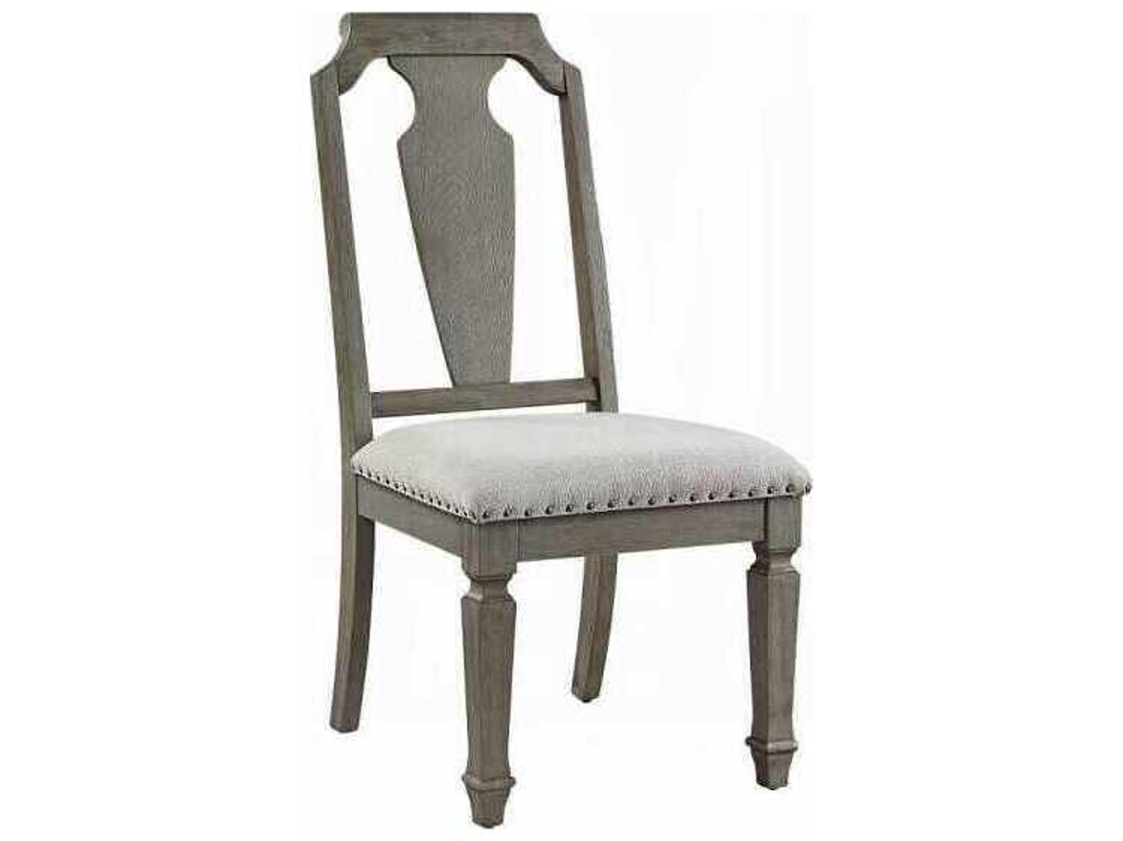 Acme Furniture Plywood Gray Upholstered Armless Dining Chair Set of 2