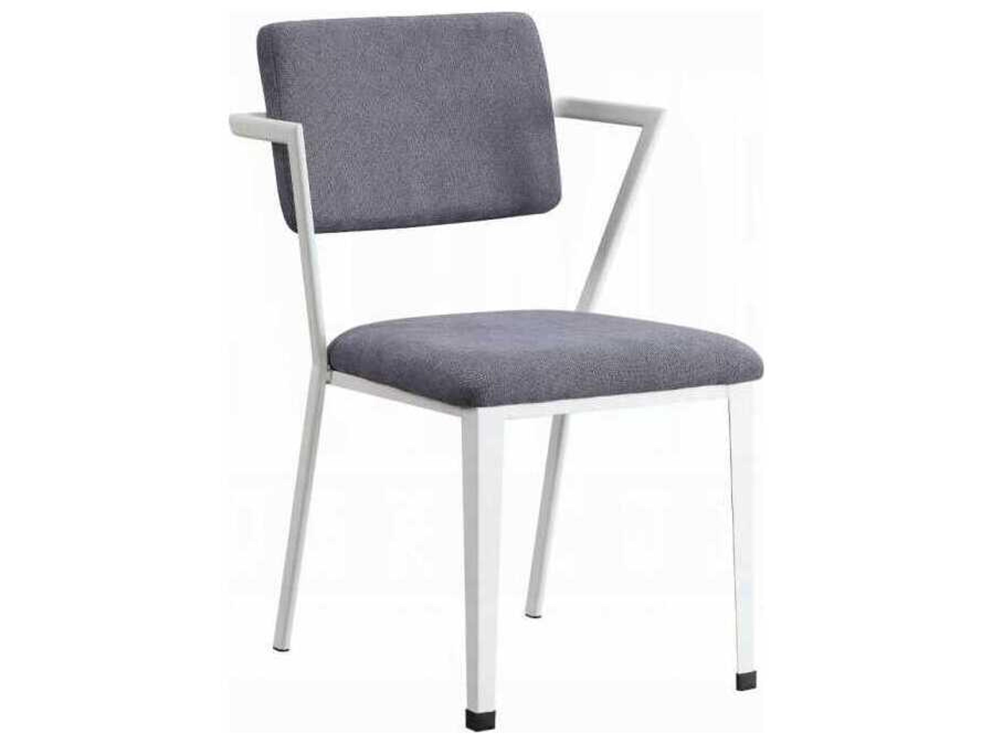 Acme Furniture Cargo Gray Upholstered Arm Dining Chair Set of 2