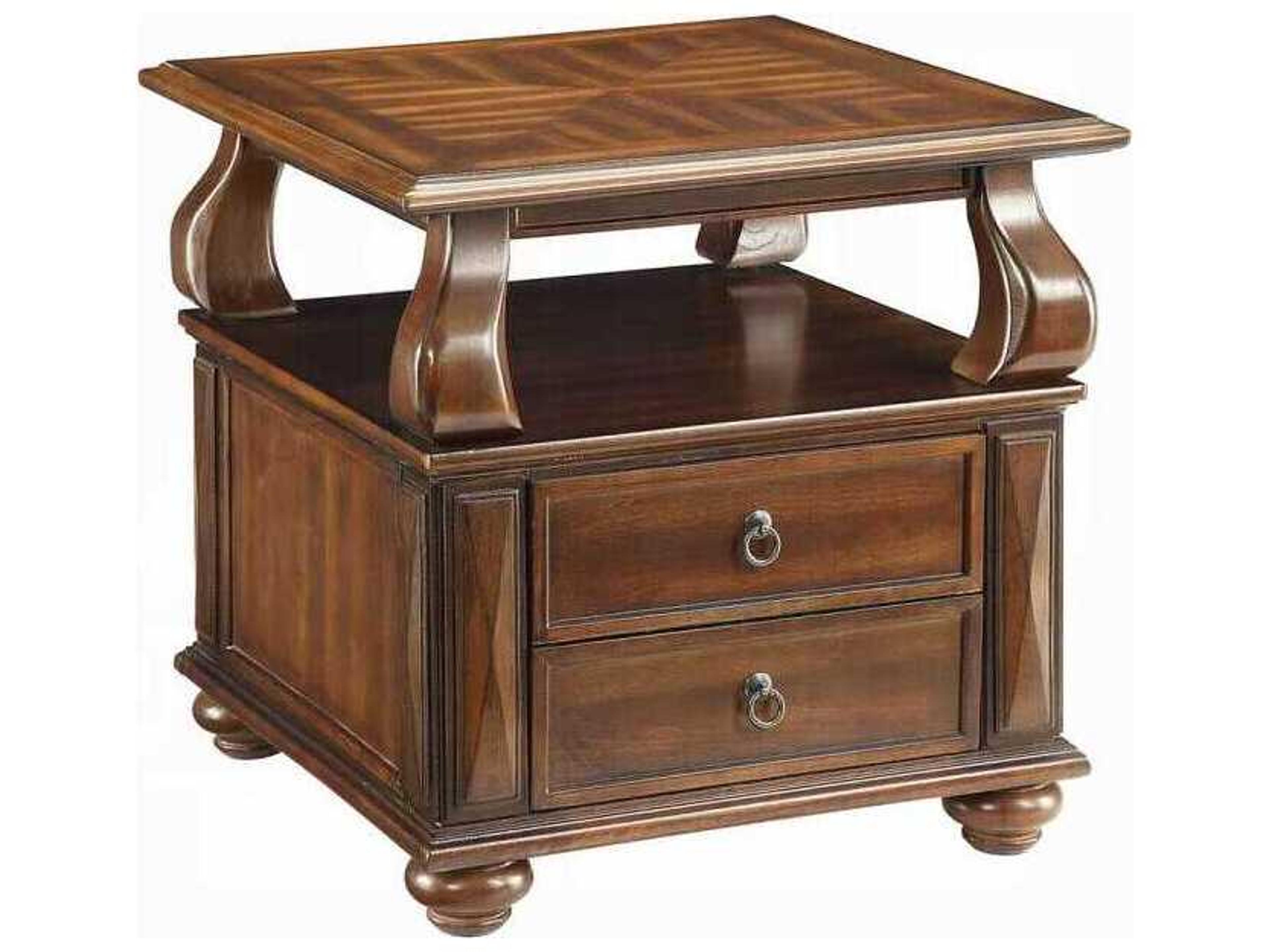 Amado Square Wood Walnut End Table