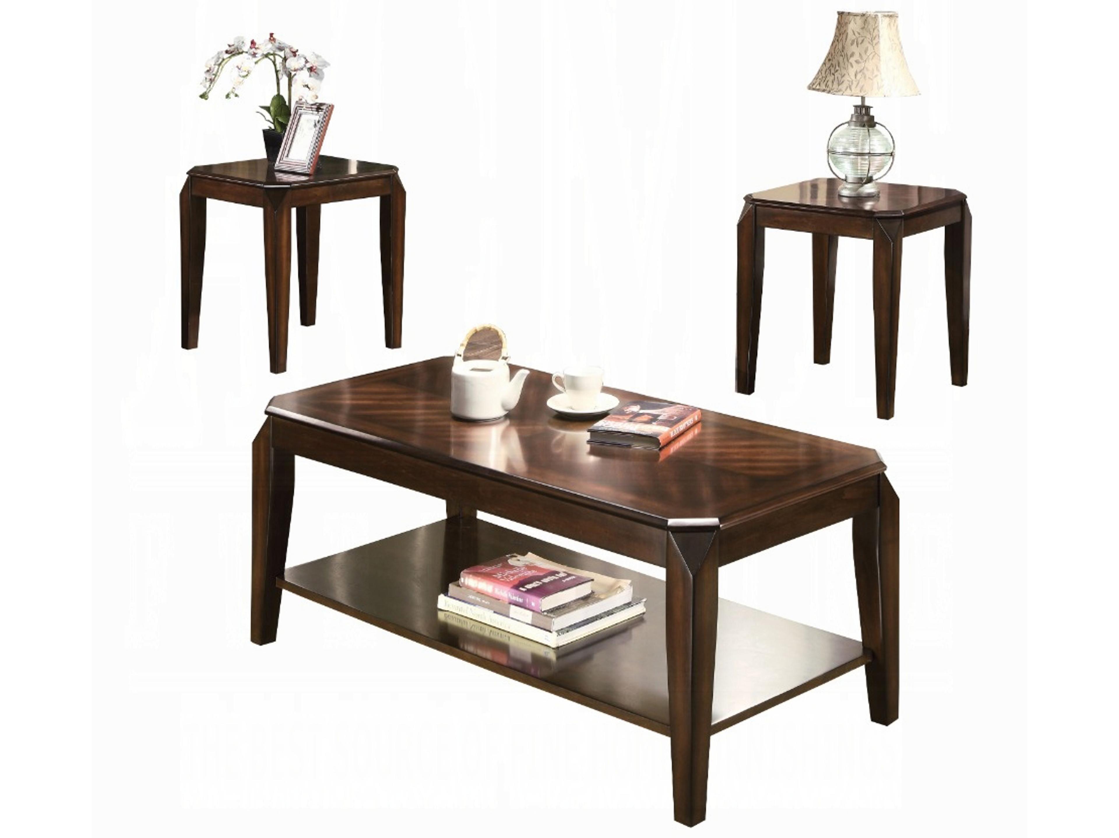 Docila Rectangular Wood Walnut End Table