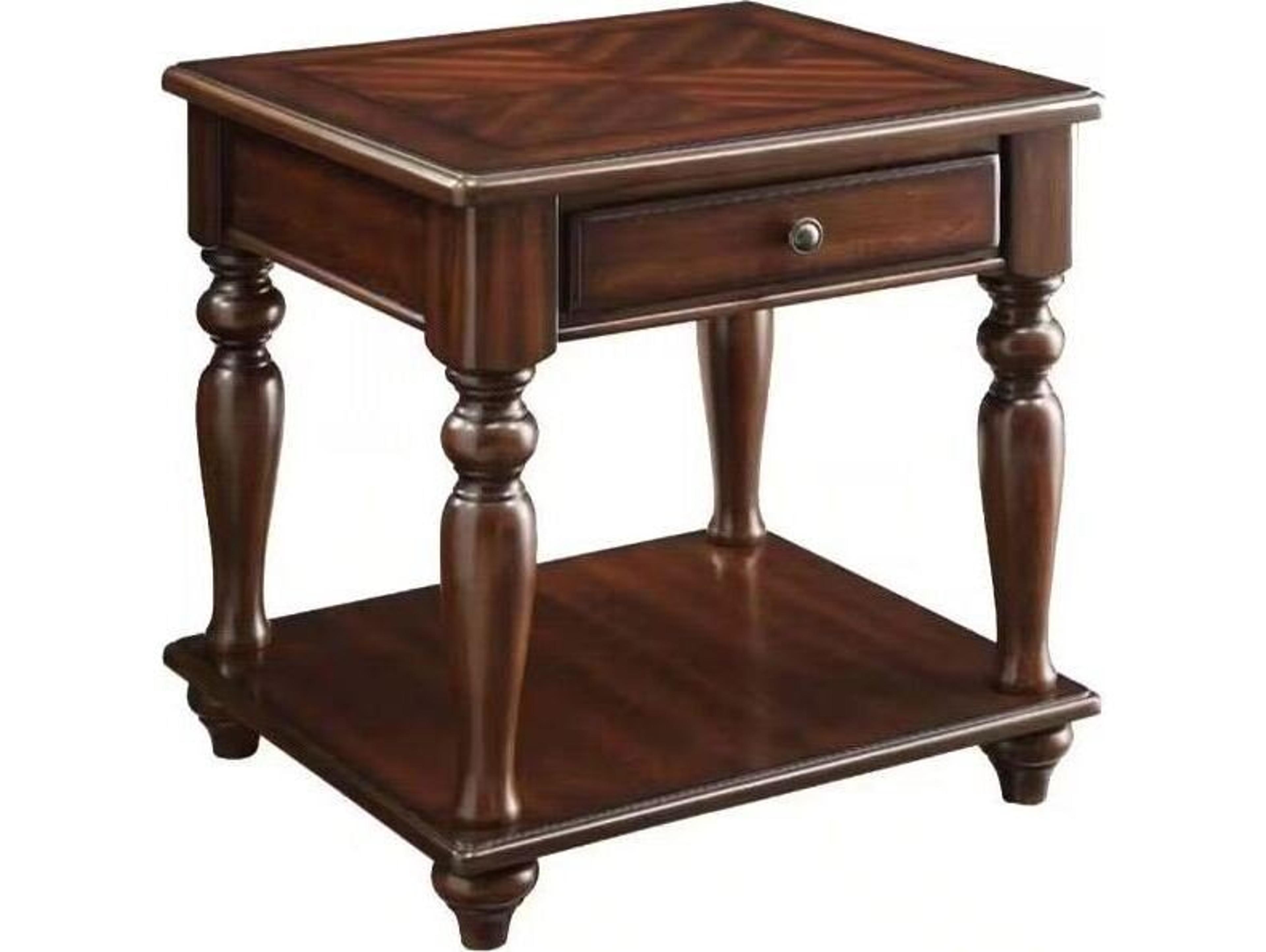Farrel Square Wood Walnut End Table
