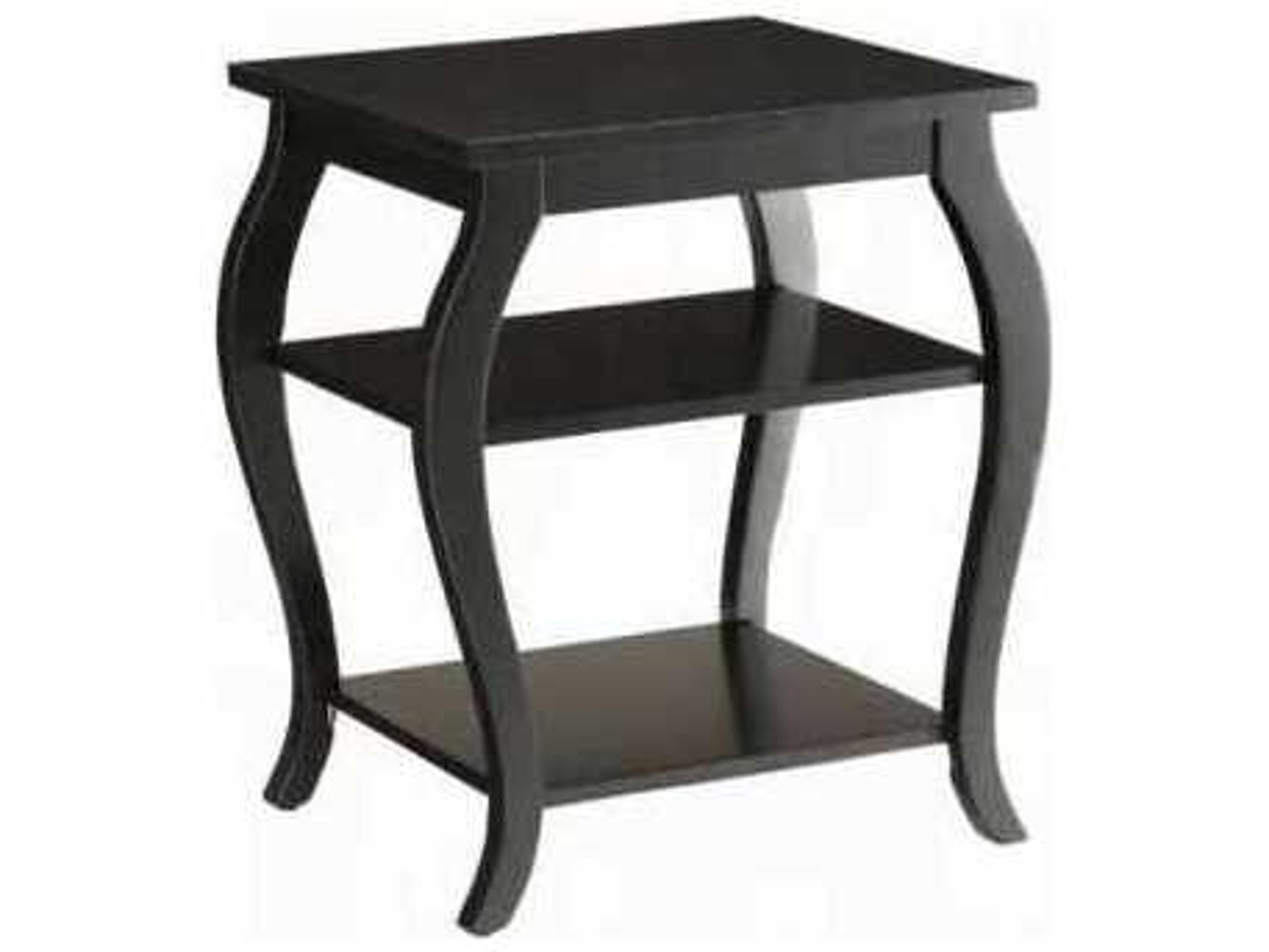 Becci Square Wood Black End Table