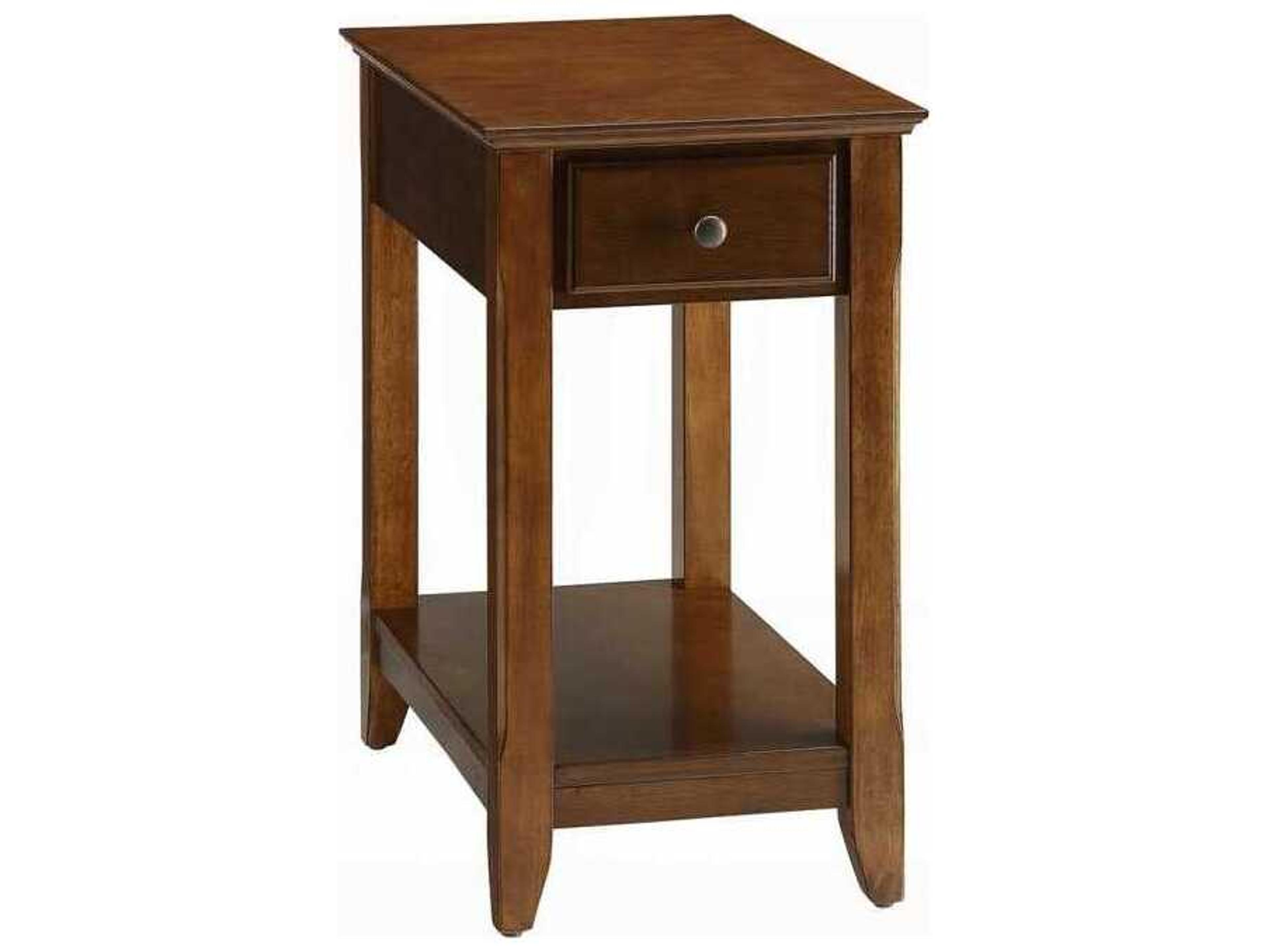 Bertie Square Wood Walnut End Table