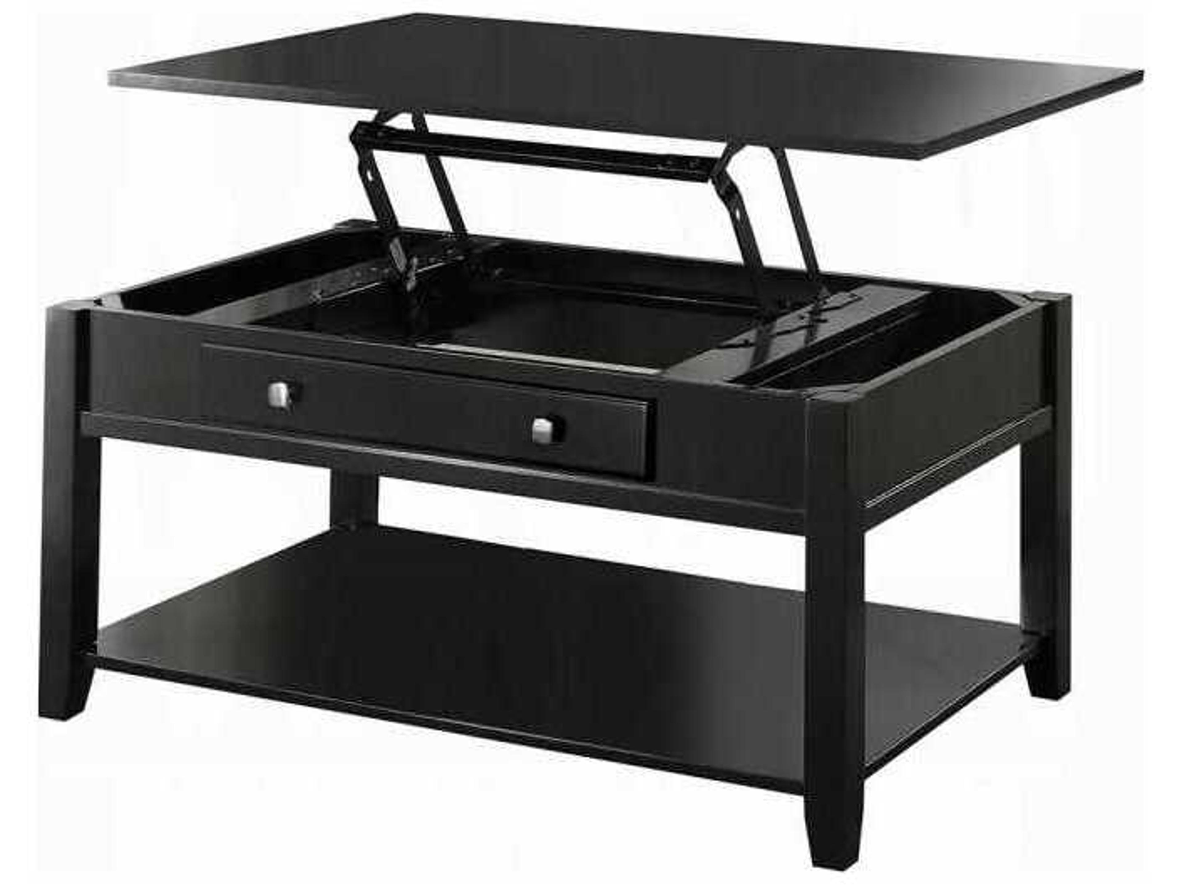 Acme Furniture Malachi Rectangular Wood Black Coffee Table