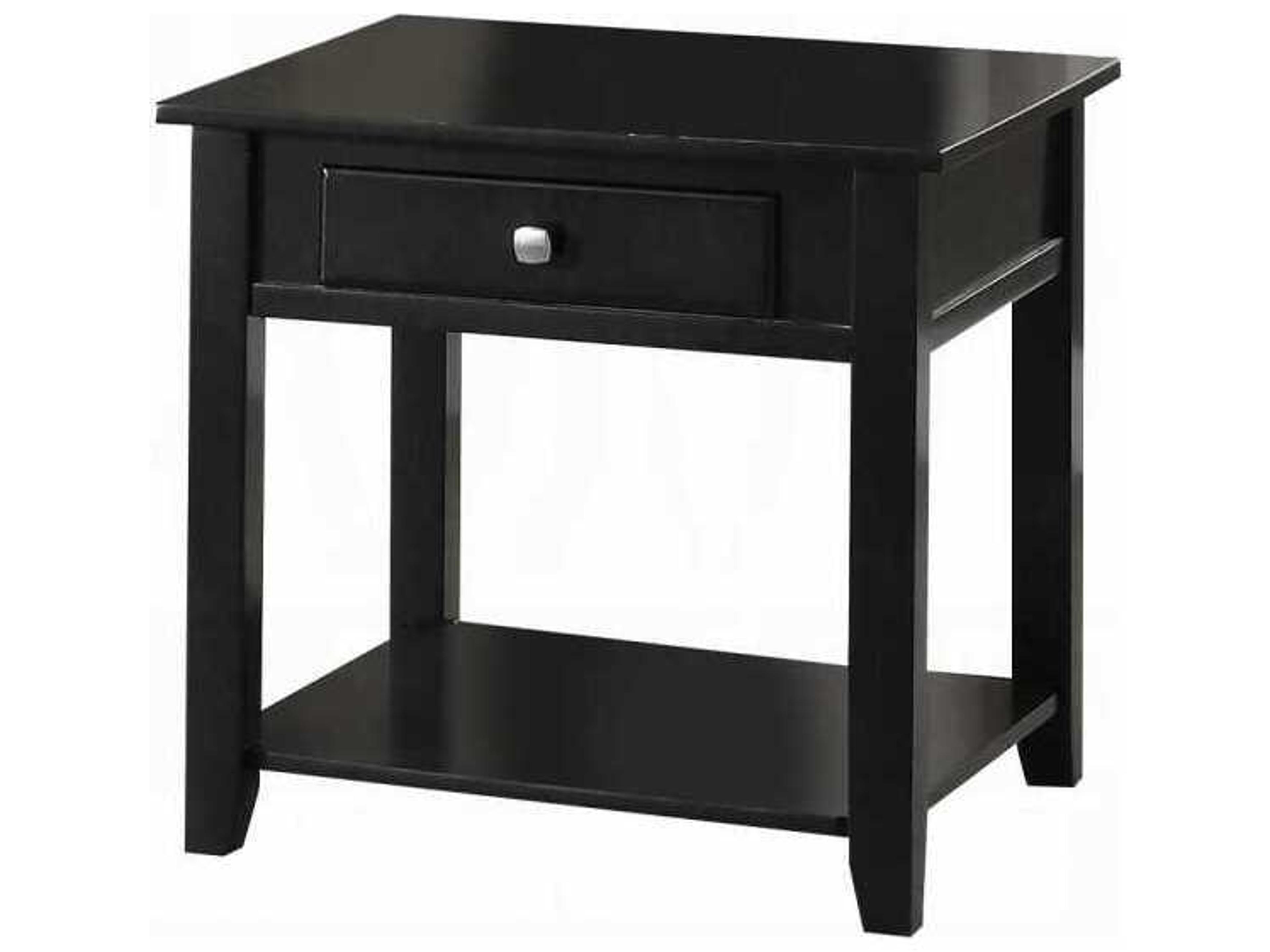Acme Furniture Malachi Square Wood Black End Table