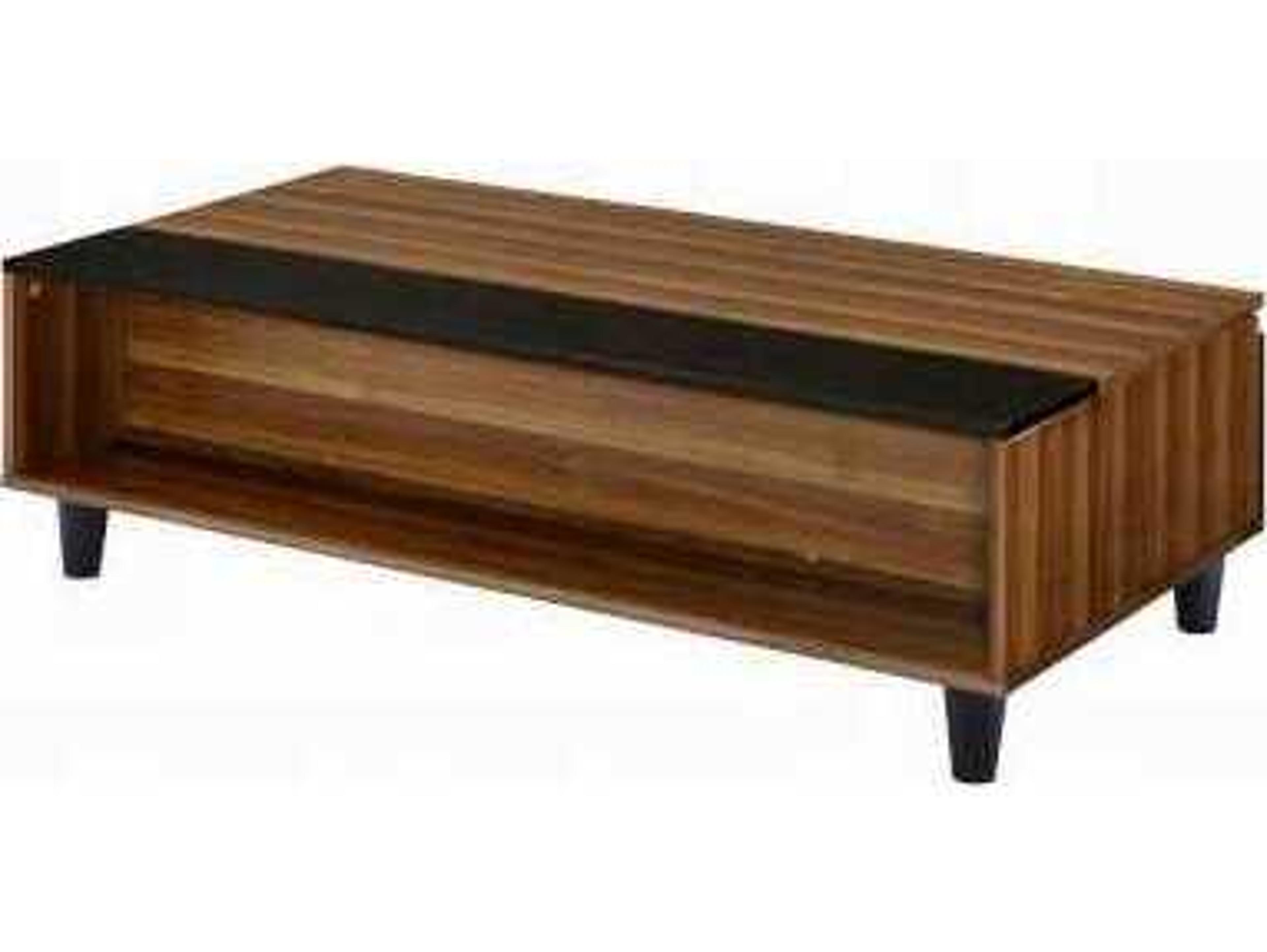 Acme Furniture Rectangular Wood Walnut Black Coffee Table