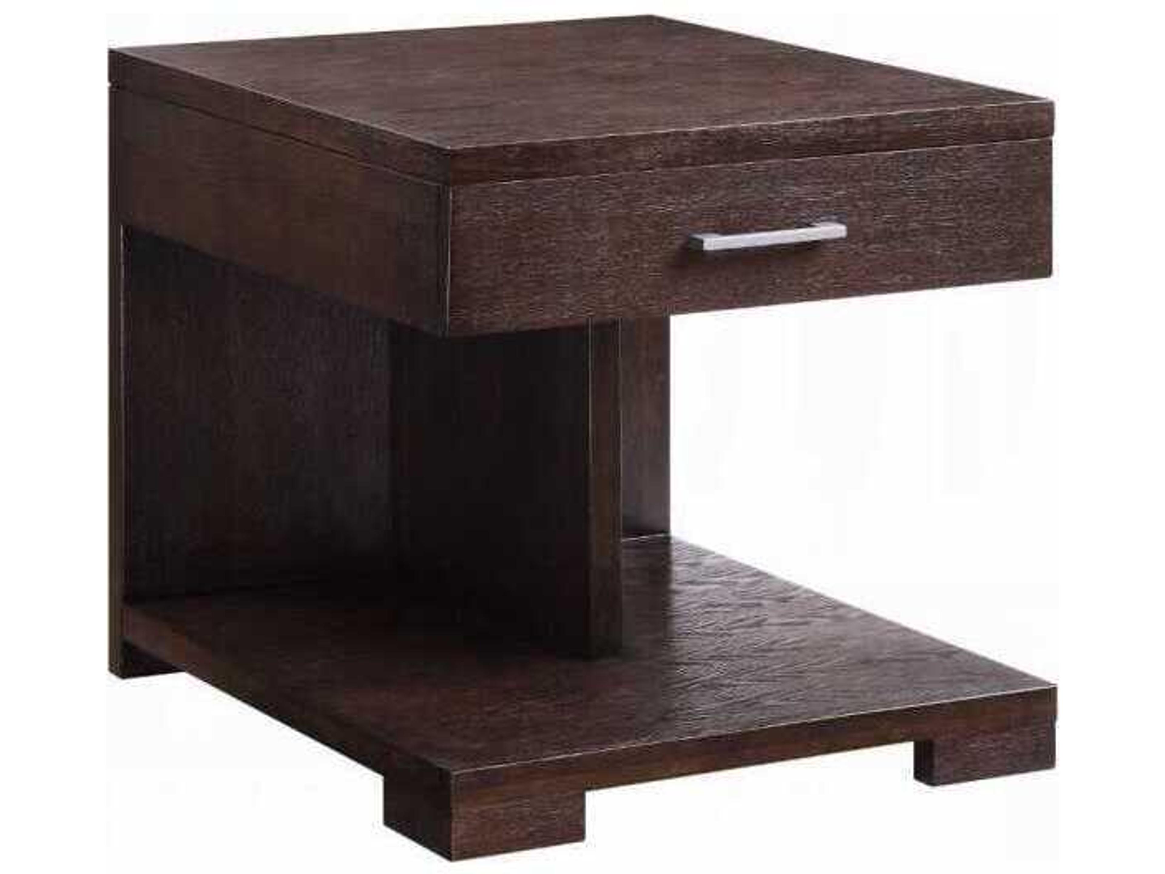 Niamey Rectangular Wood Walnut End Table