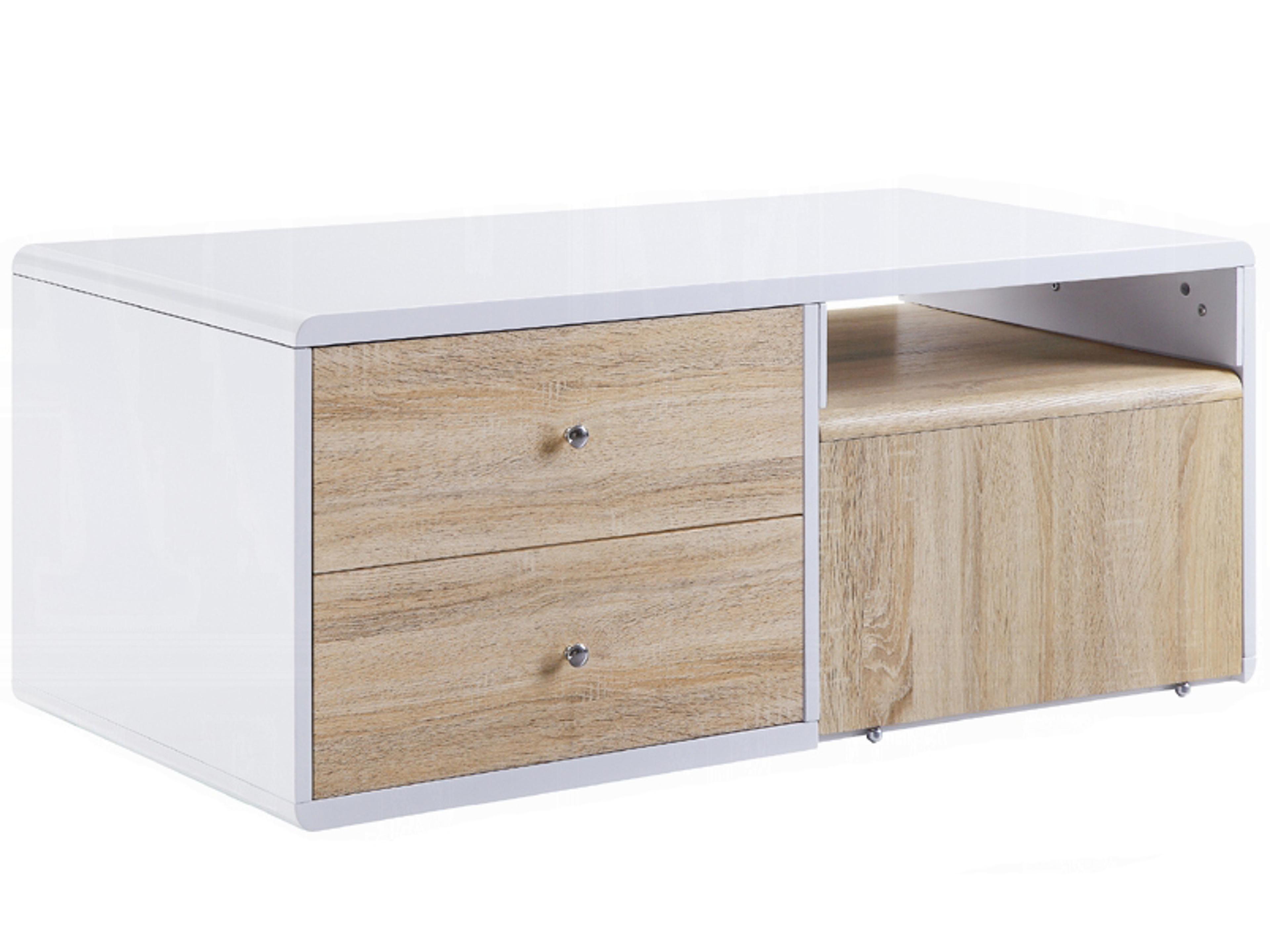Acme Furniture Verux Rectangular Wood White High Gloss Coffee Table