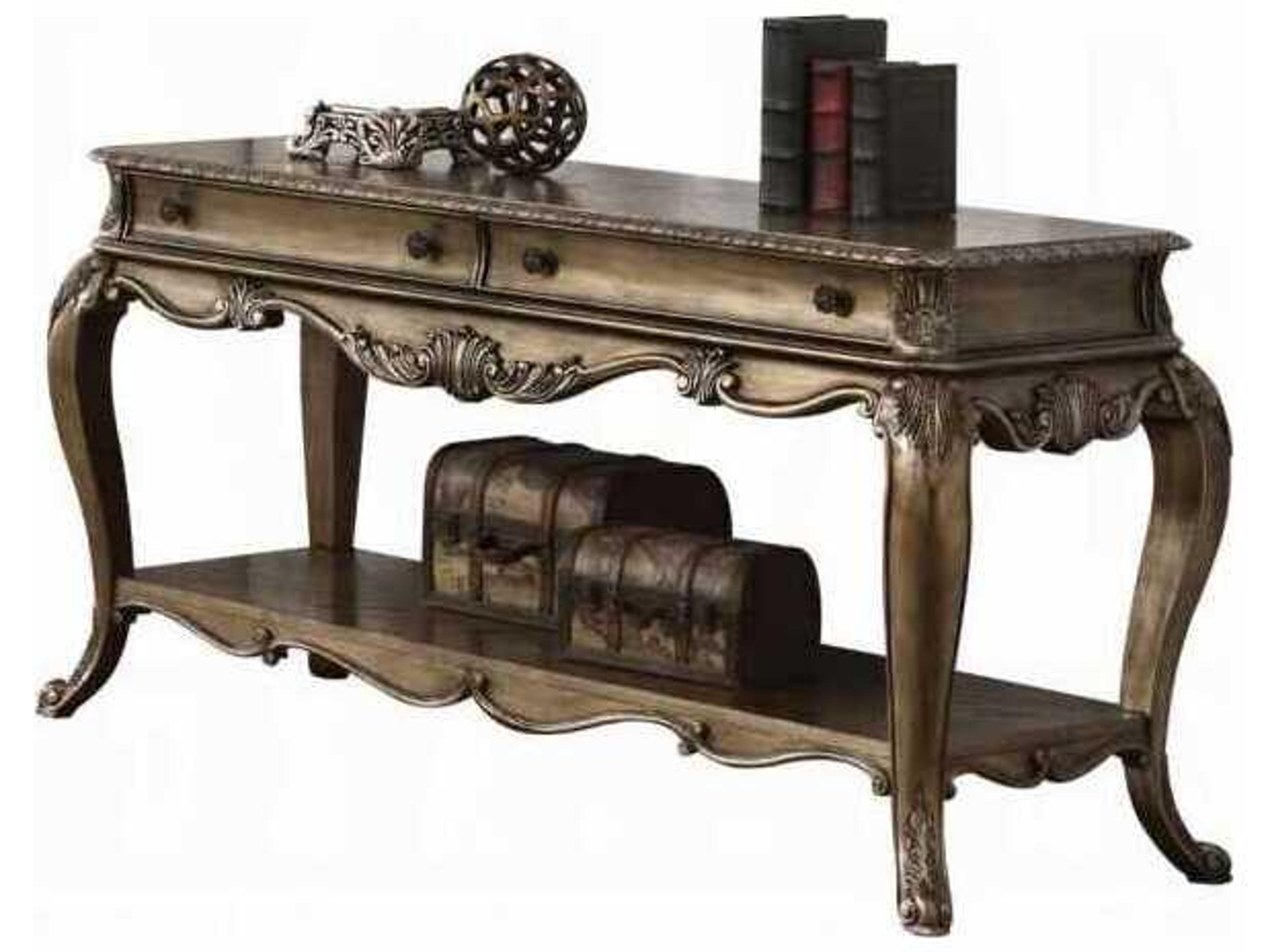 Acme Furniture Ragenardus Rectangular Wood Vintage Oak Console Table