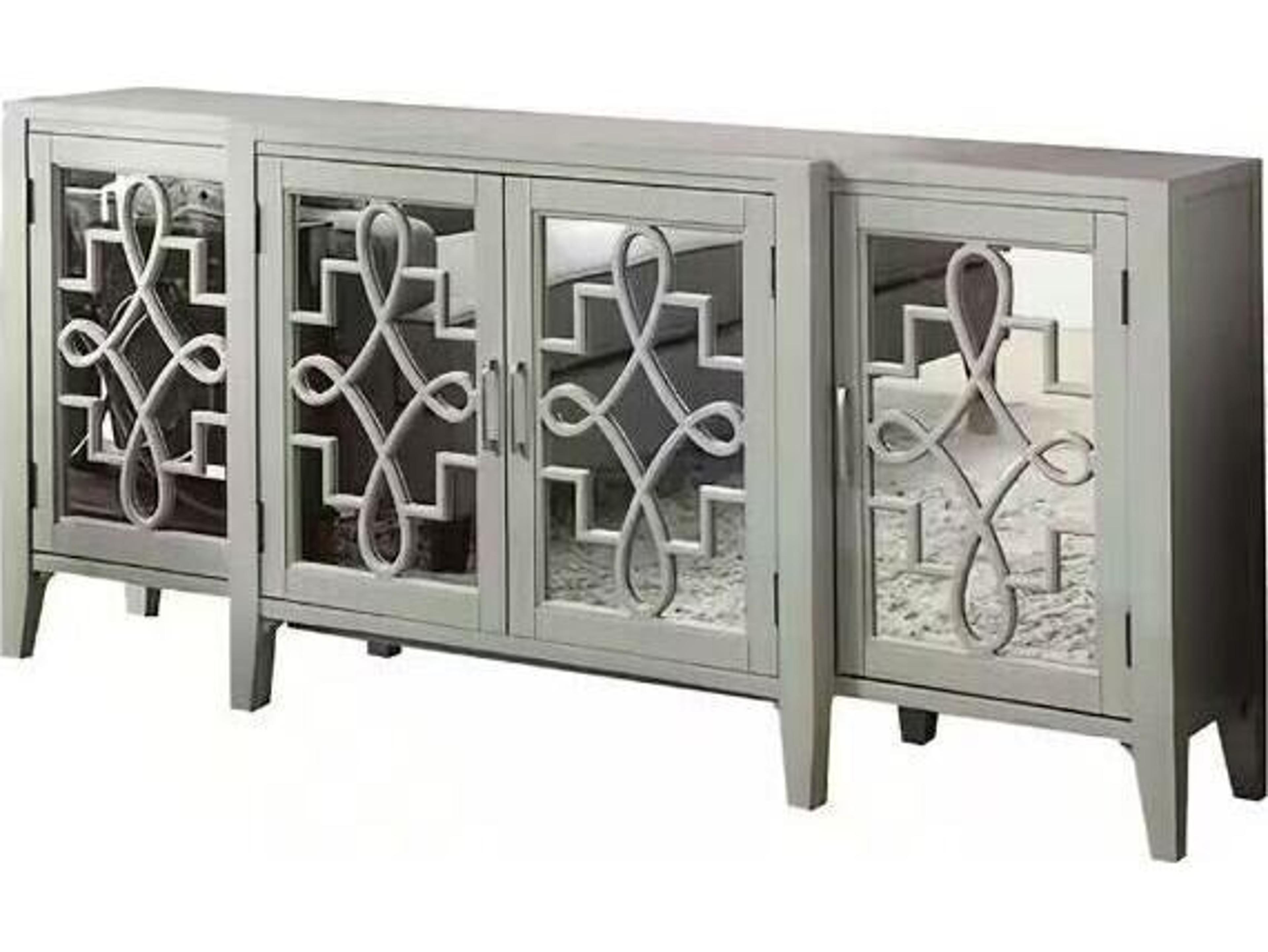 Acme Furniture Kacia 72" Solid Wood Antique Gray Media Console