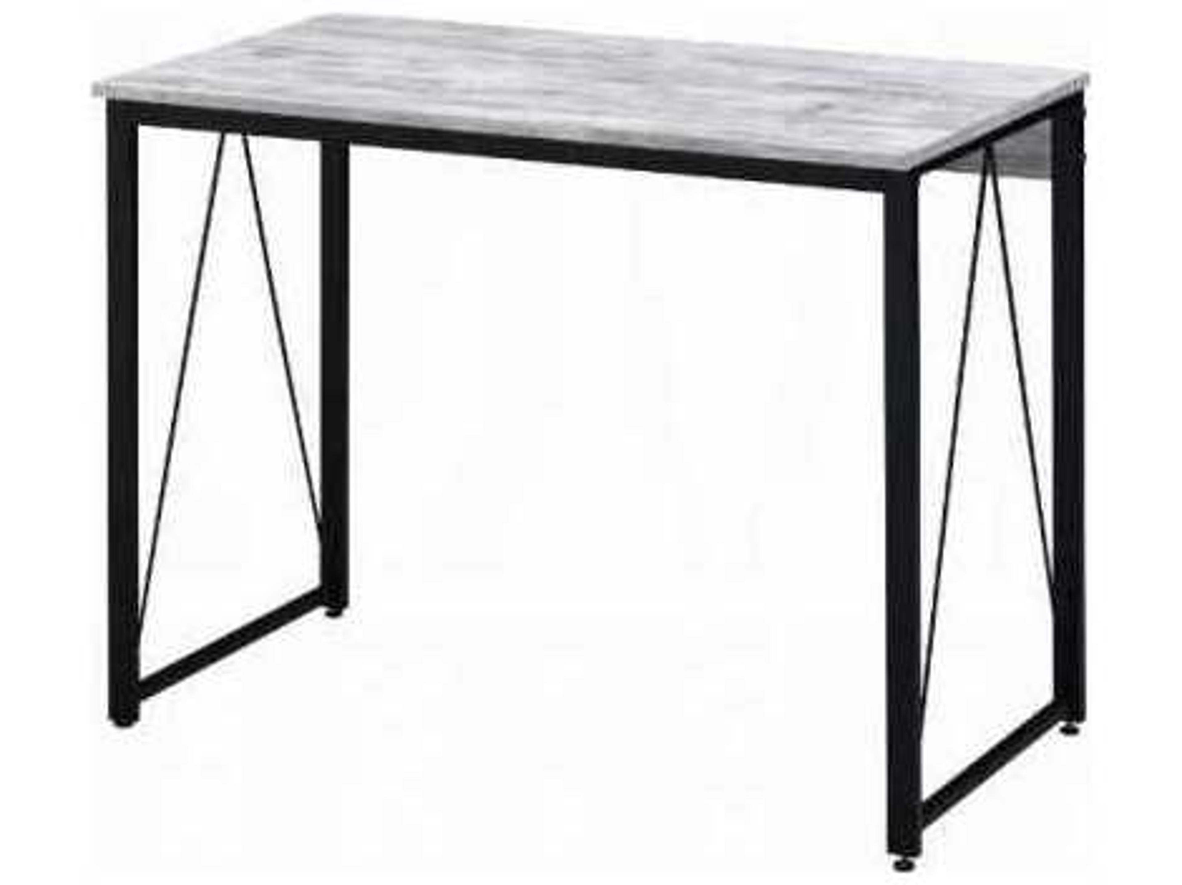 Acme Furniture Zaidin Antique White Black Writing Desk