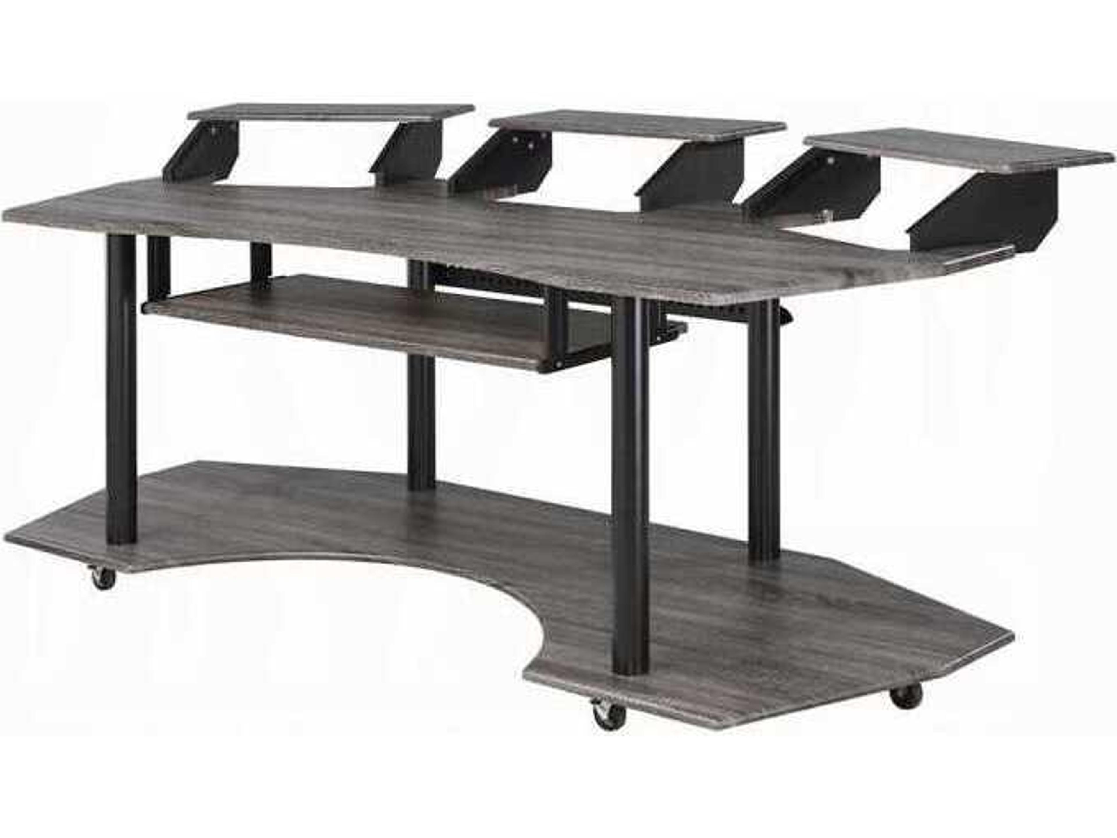 Acme Furniture Eleazar Black Oak Computer Desk