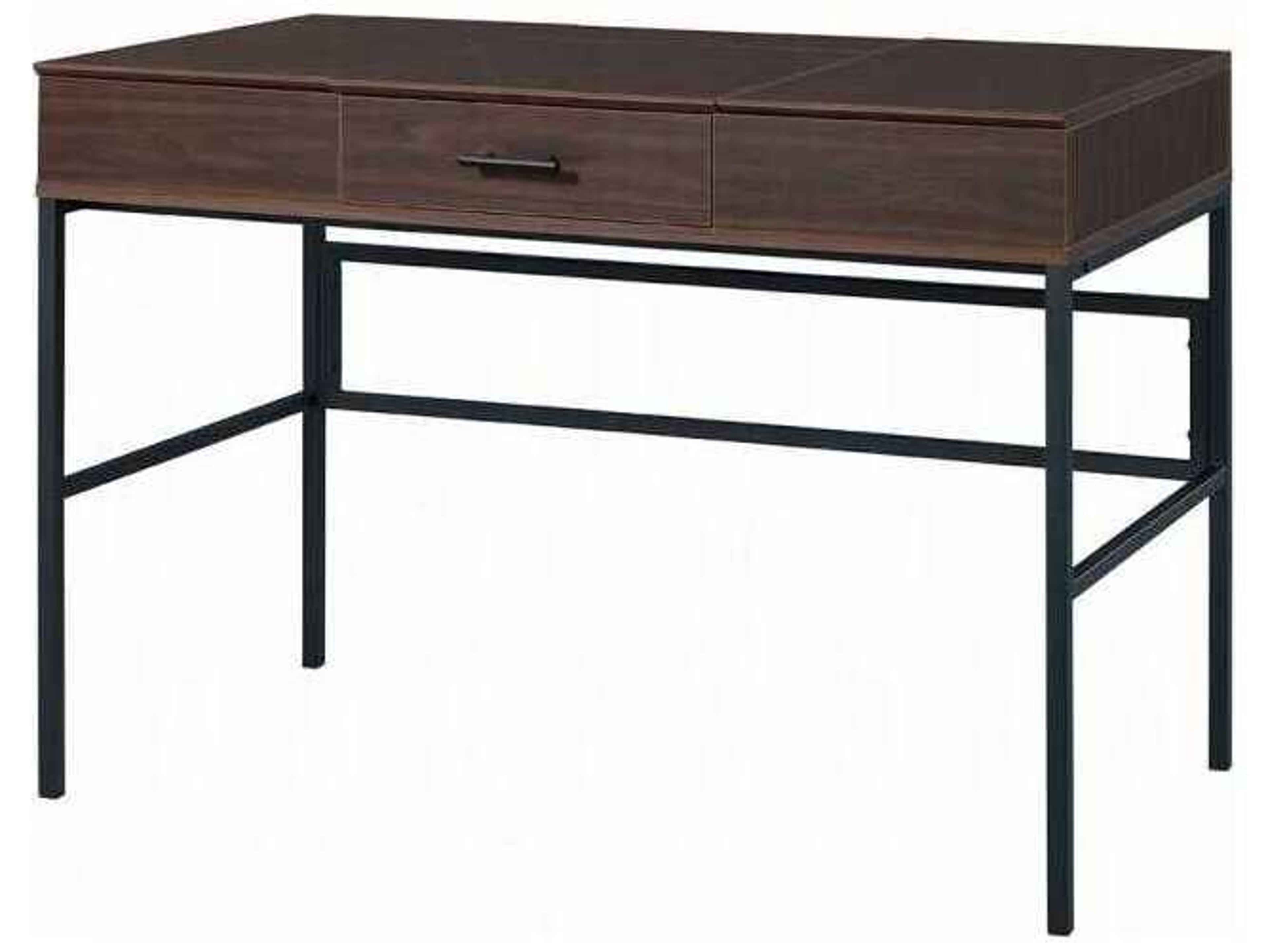 Acme Furniture Verster Oak Black Brown Writing Desk