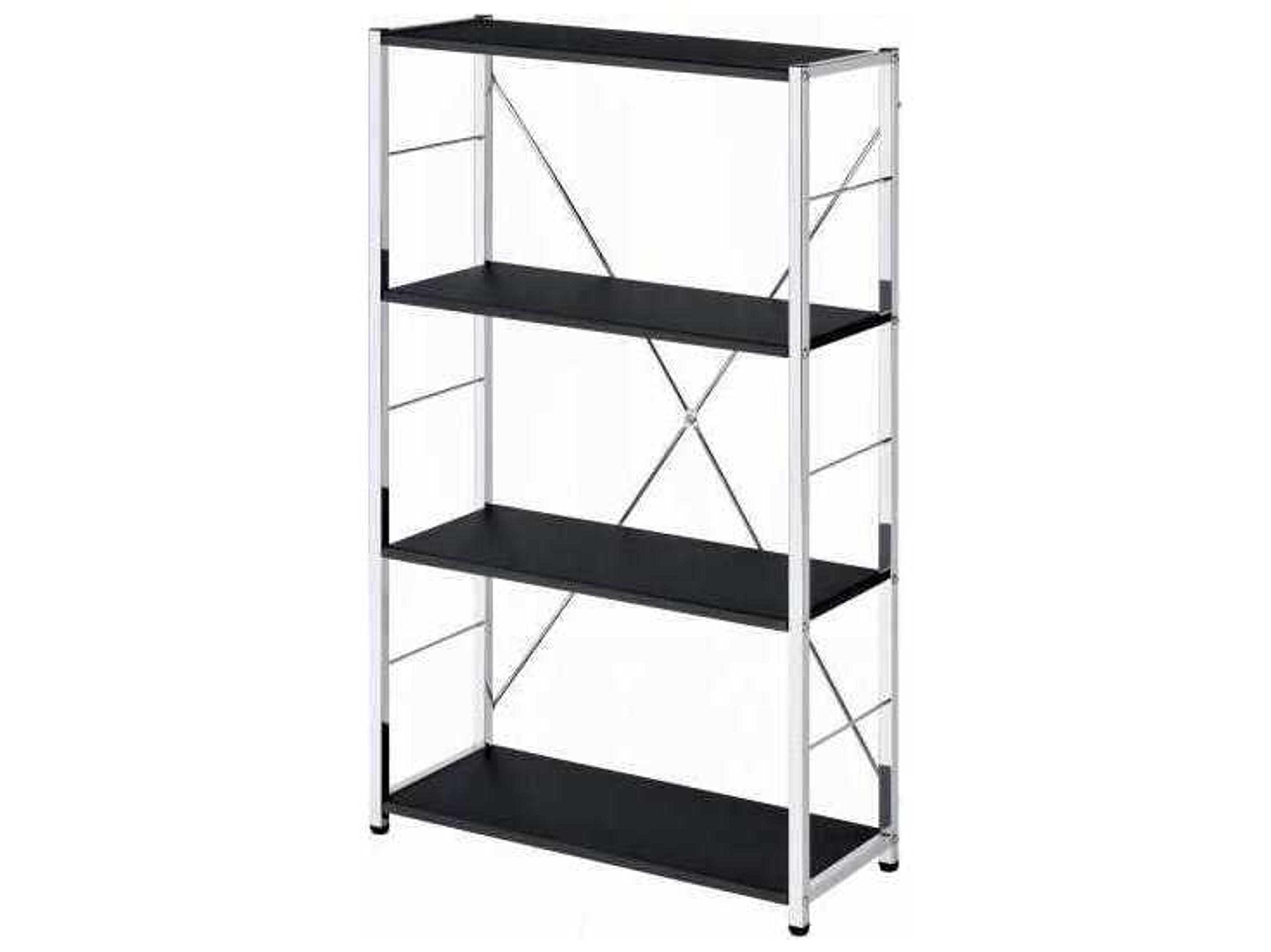 Acme Furniture Tennos Black Chrome Bookcase