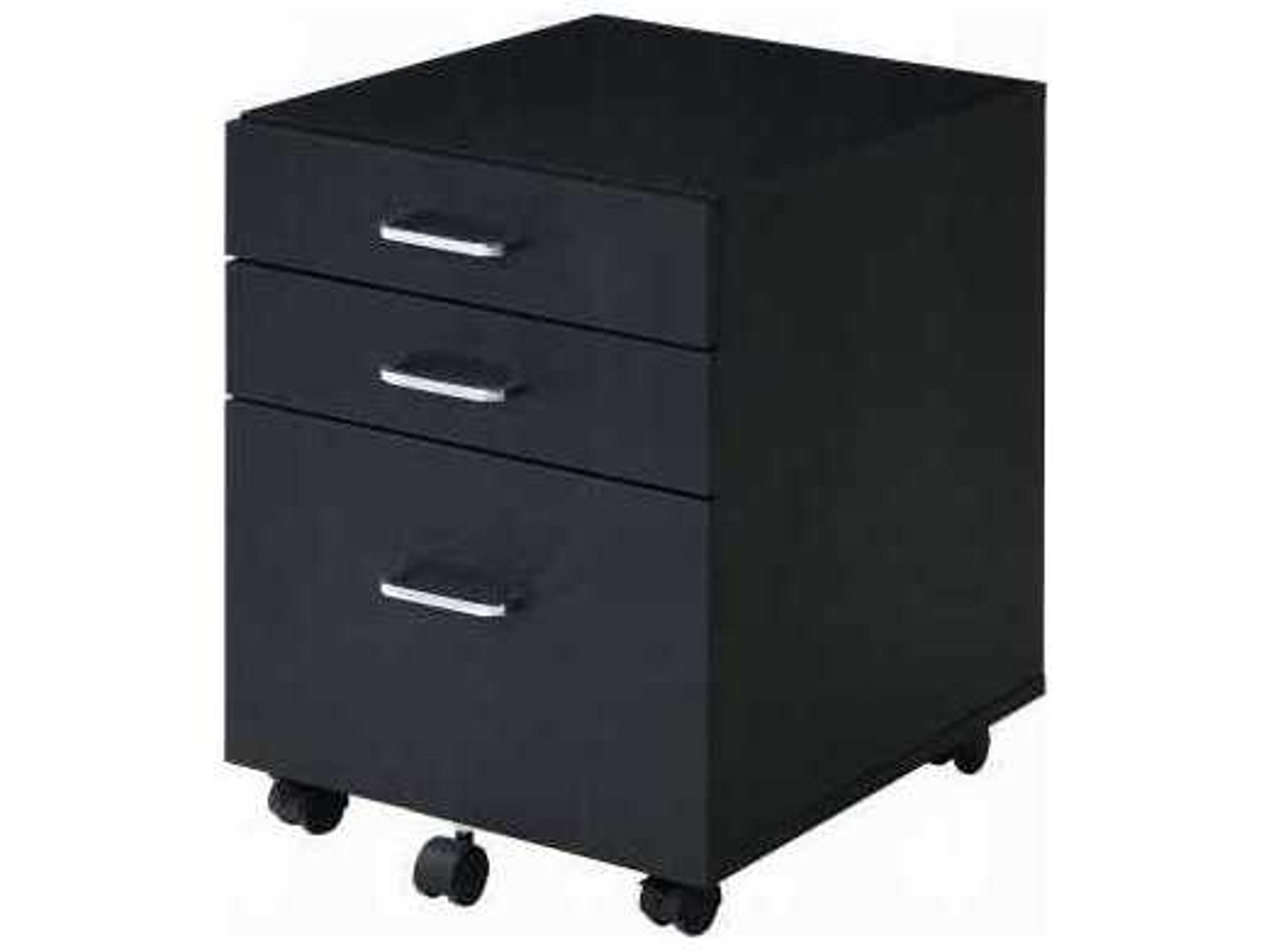 Acme Furniture Tennos Black Chrome File Cabinet