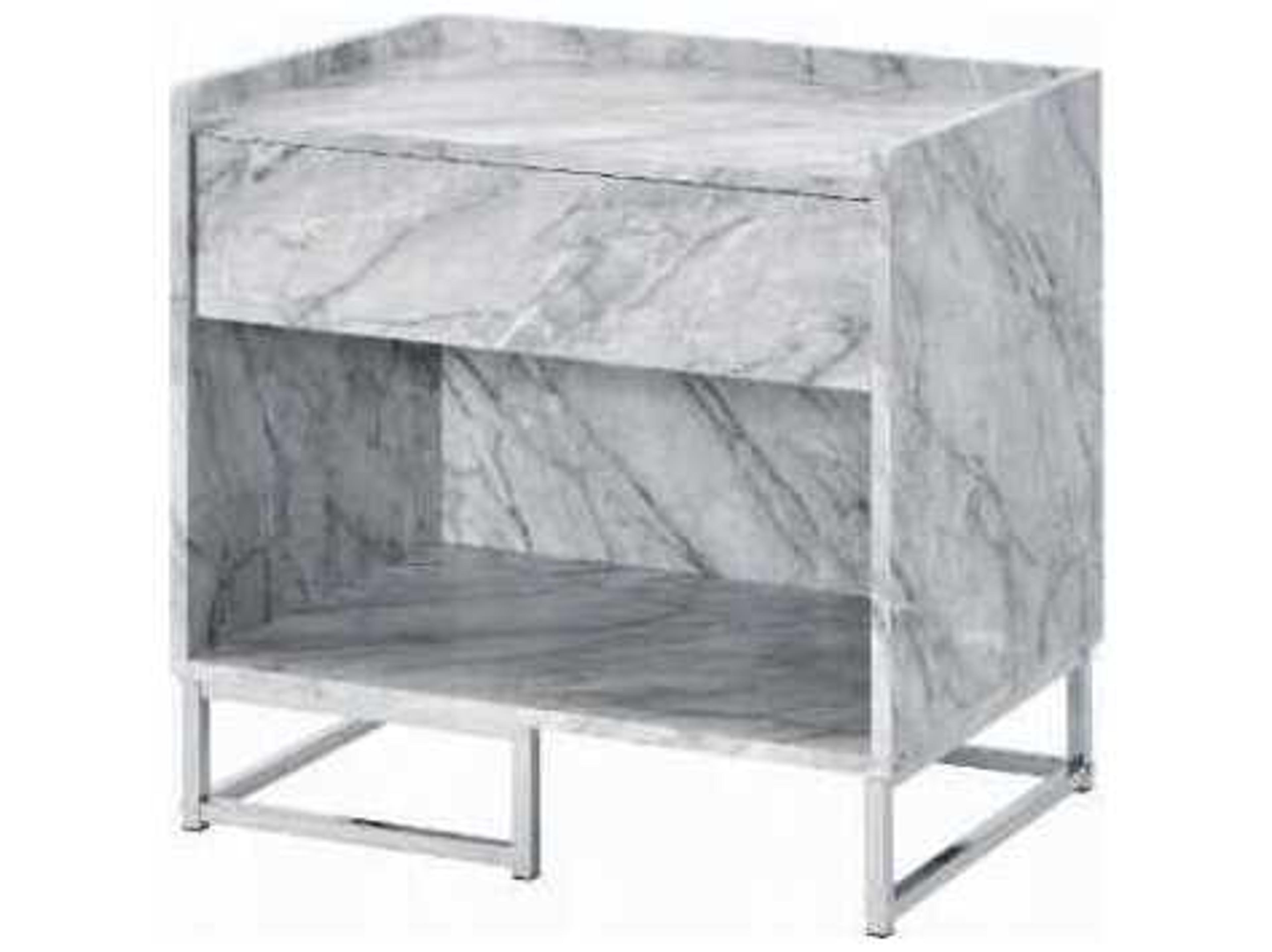 Acme Furniture 1-Drawer Gray Nightstand