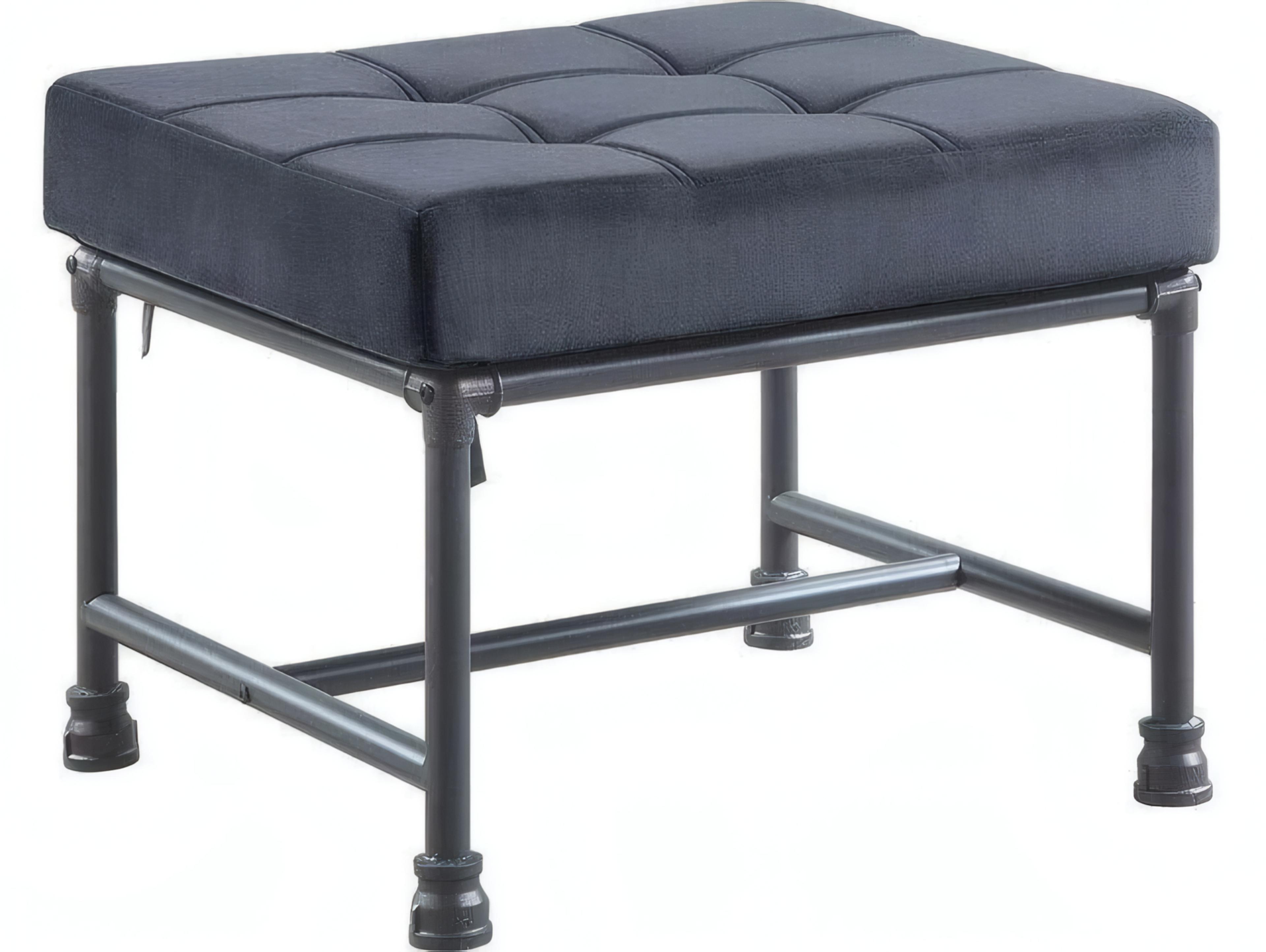 Acme Furniture Brantley Gray Velvet Sandy Upholstered Ottoman