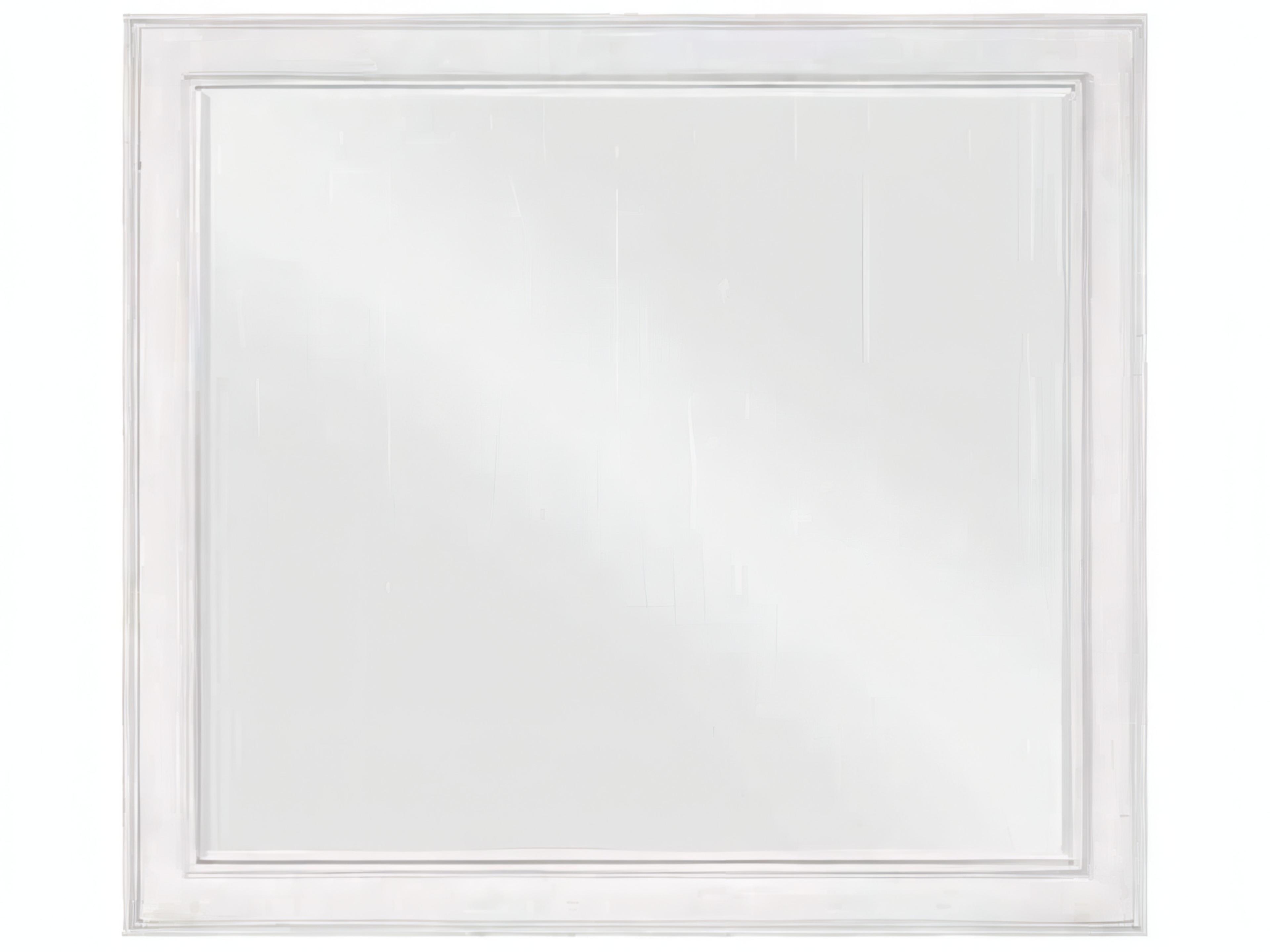 Acme Furniture Katia Rustic Gray Weathered White Rectangular Wall Mirror