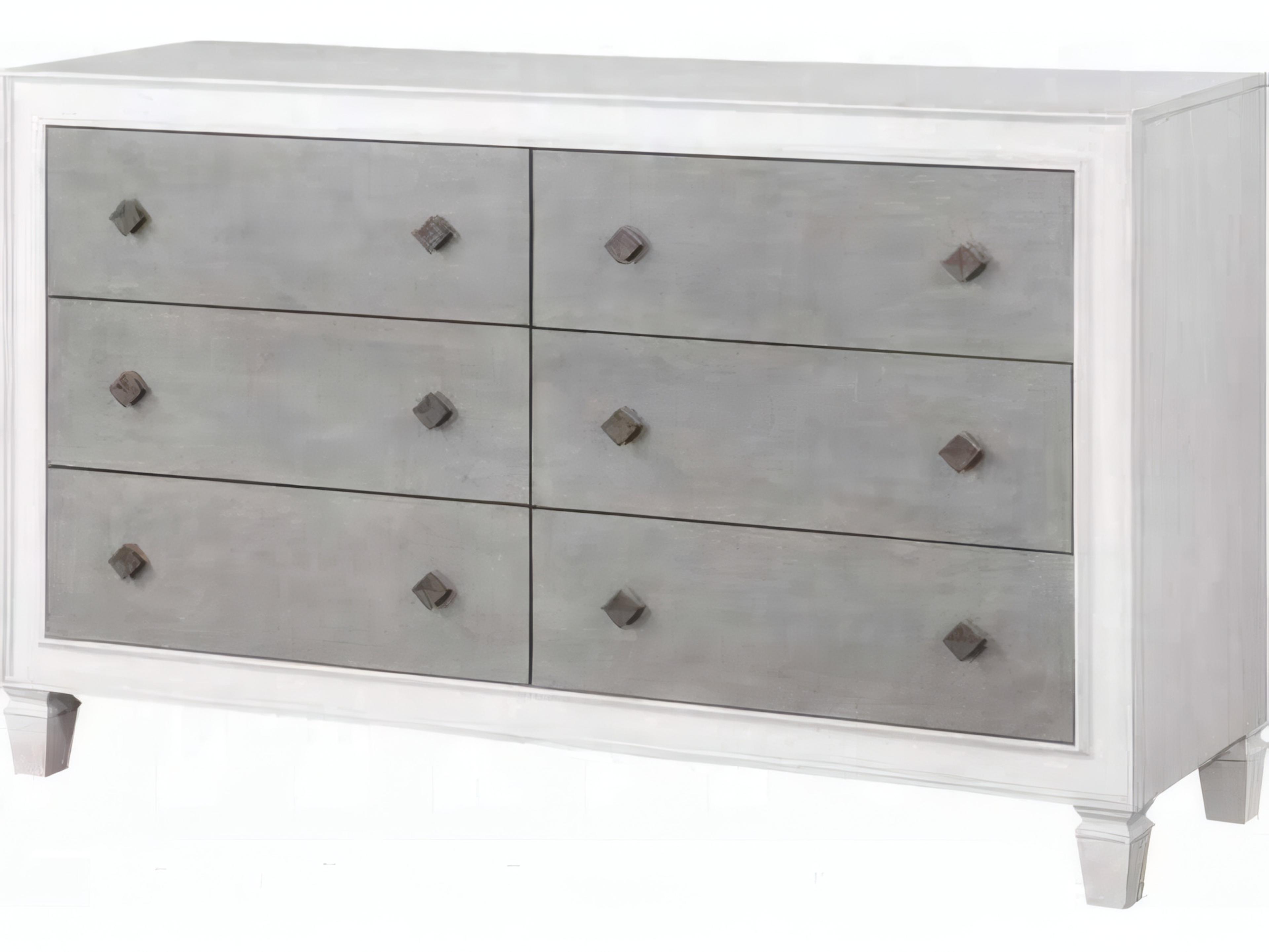 Acme Furniture Katia 6-Drawers Poplar Wood Double Dresser