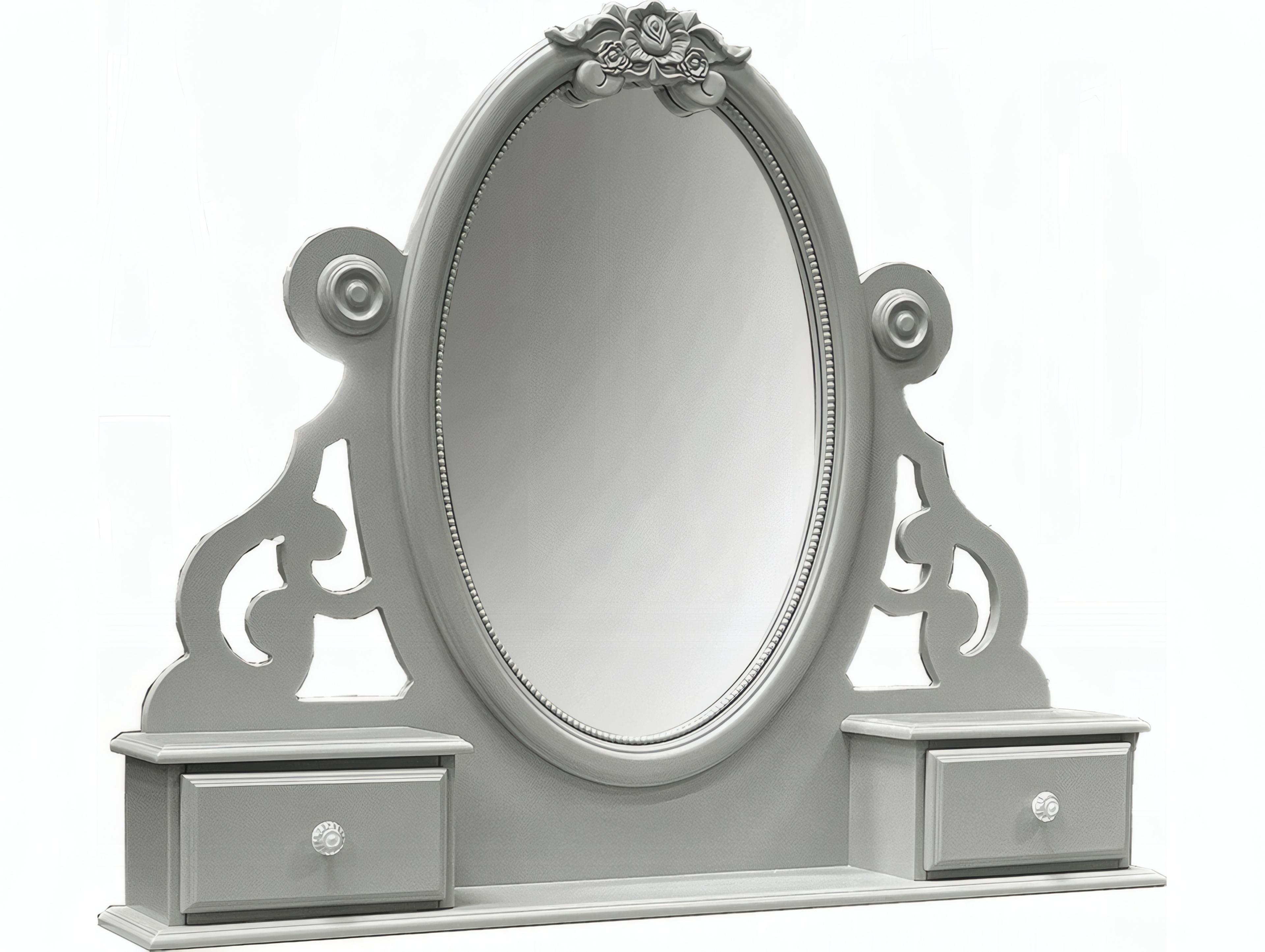 Acme Furniture Flora Gray Oval Dresser Mirror