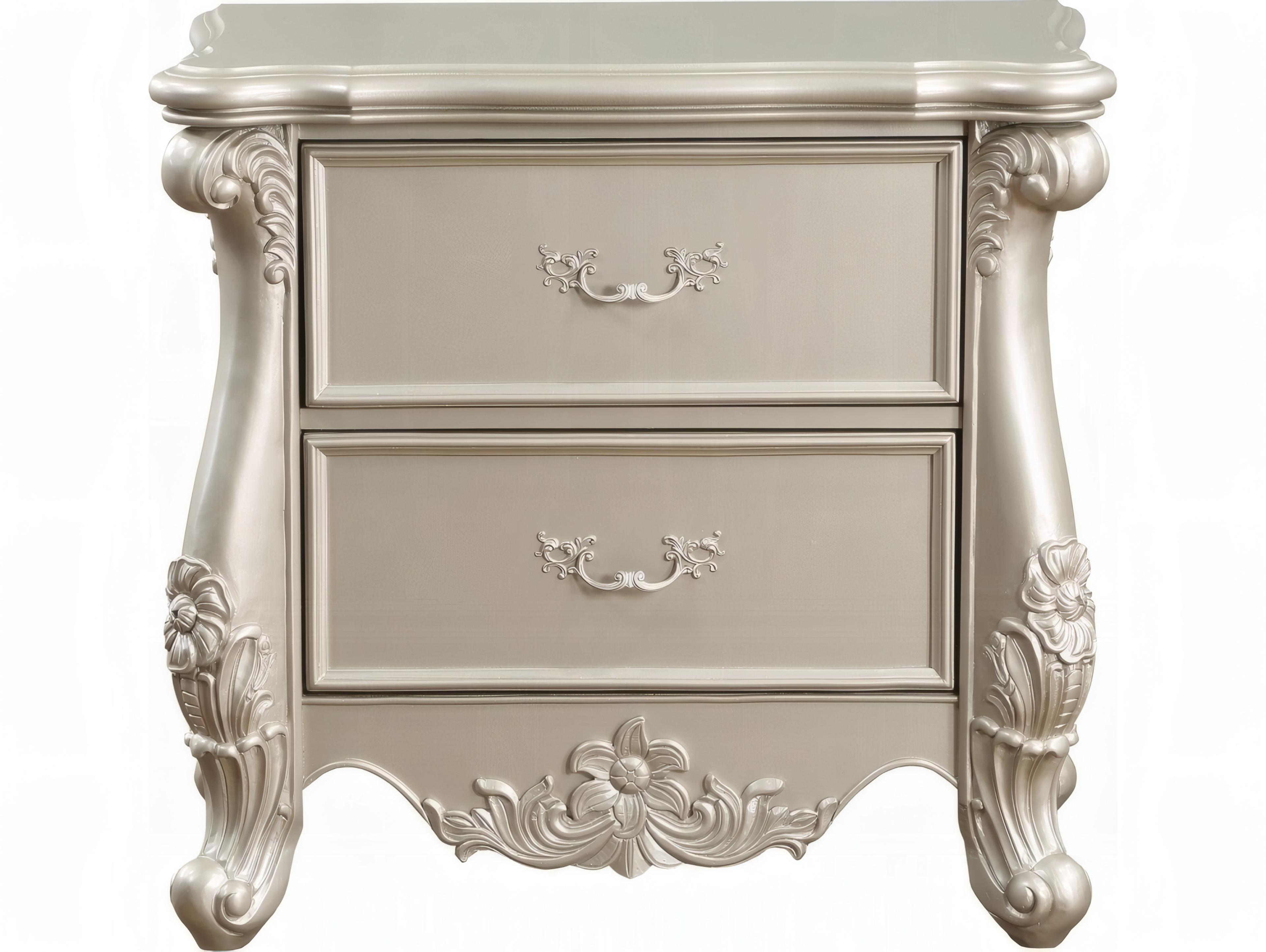 Bently 2-Drawers Hardwood Nightstand