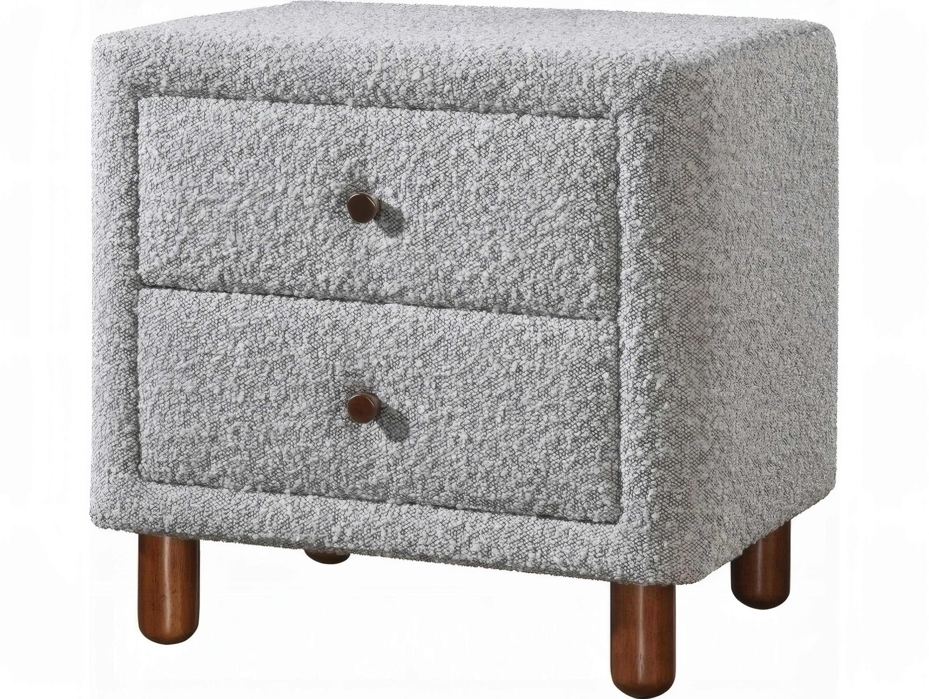 Acme Furniture Cleo 2-Drawers Rubberwood Nightstand