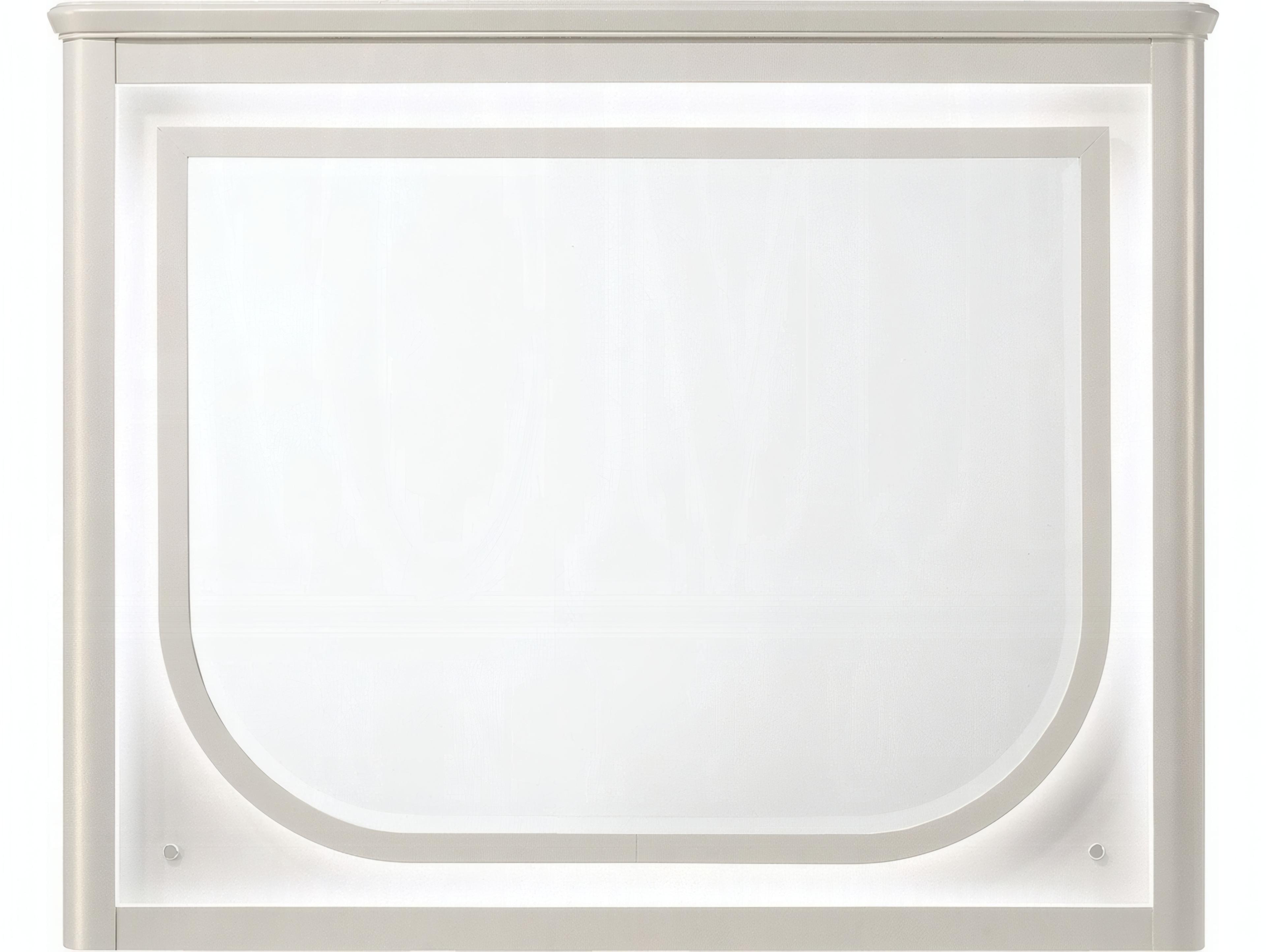 Acme Furniture Laveda Pearl White Rectangular Wall Mirror