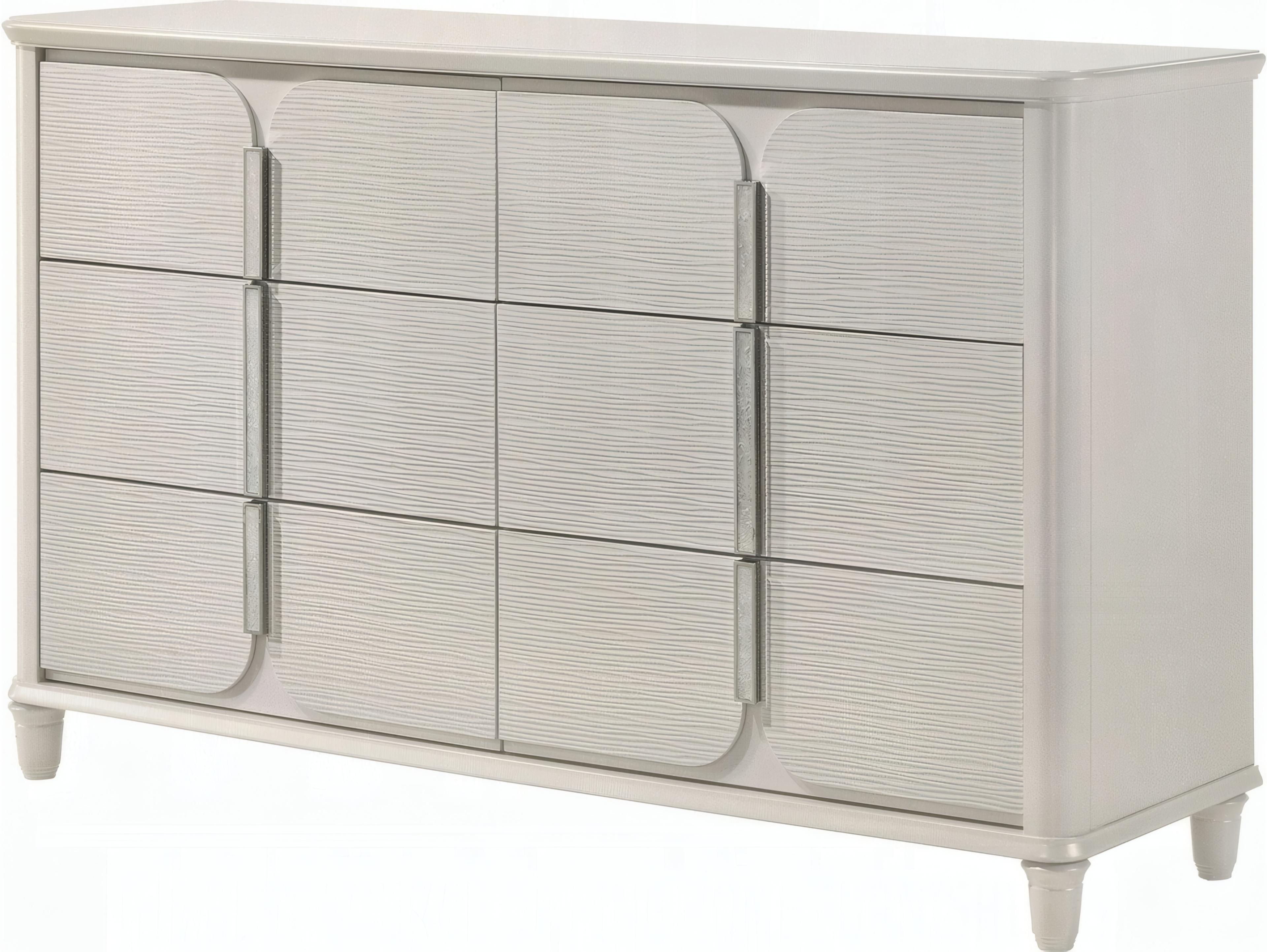 Acme Furniture Laveda 6-Drawers Rubberwood Double Dresser